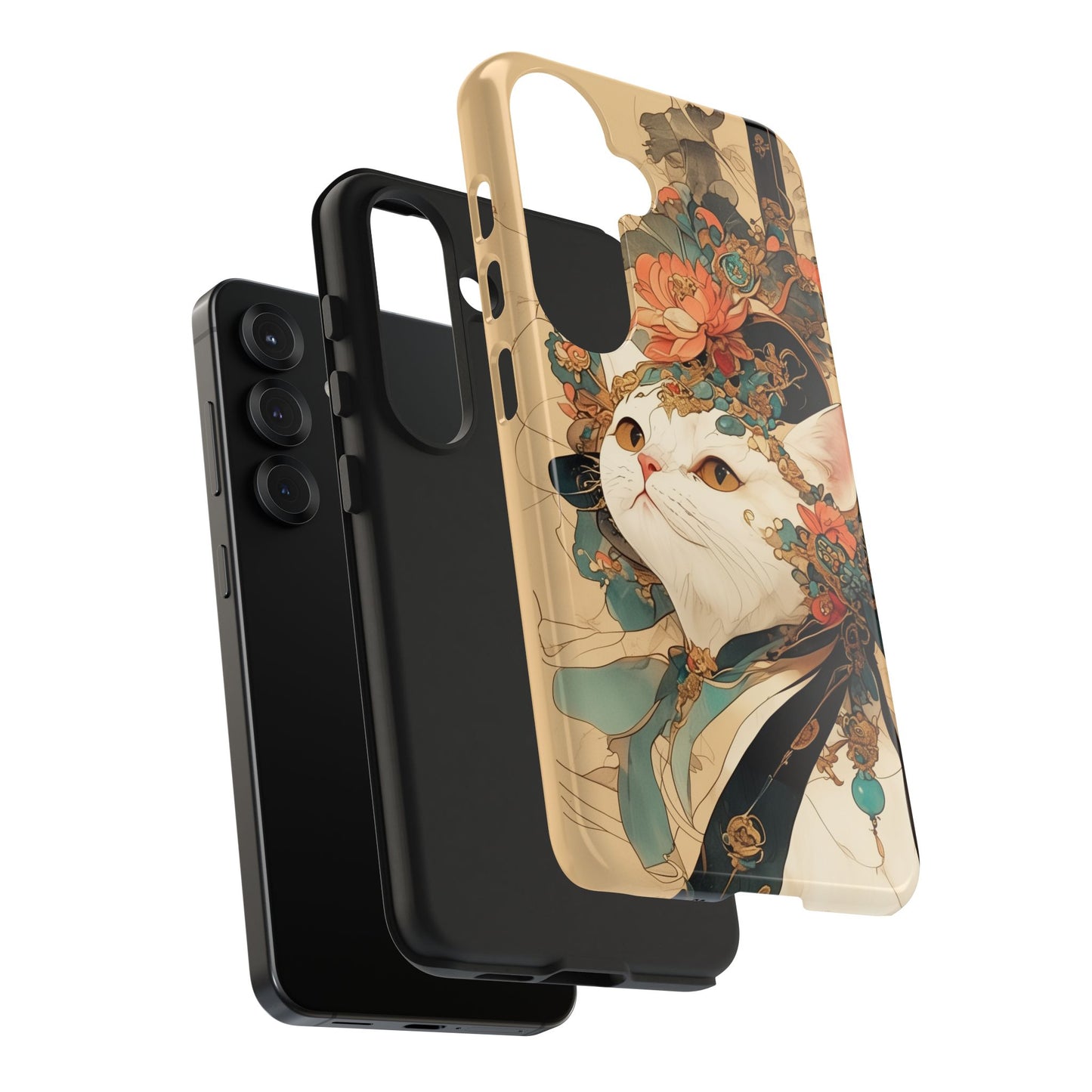 Oriental Cat Phone Case · Tang Dynasty Aesthetic · Art × Tech Fusion