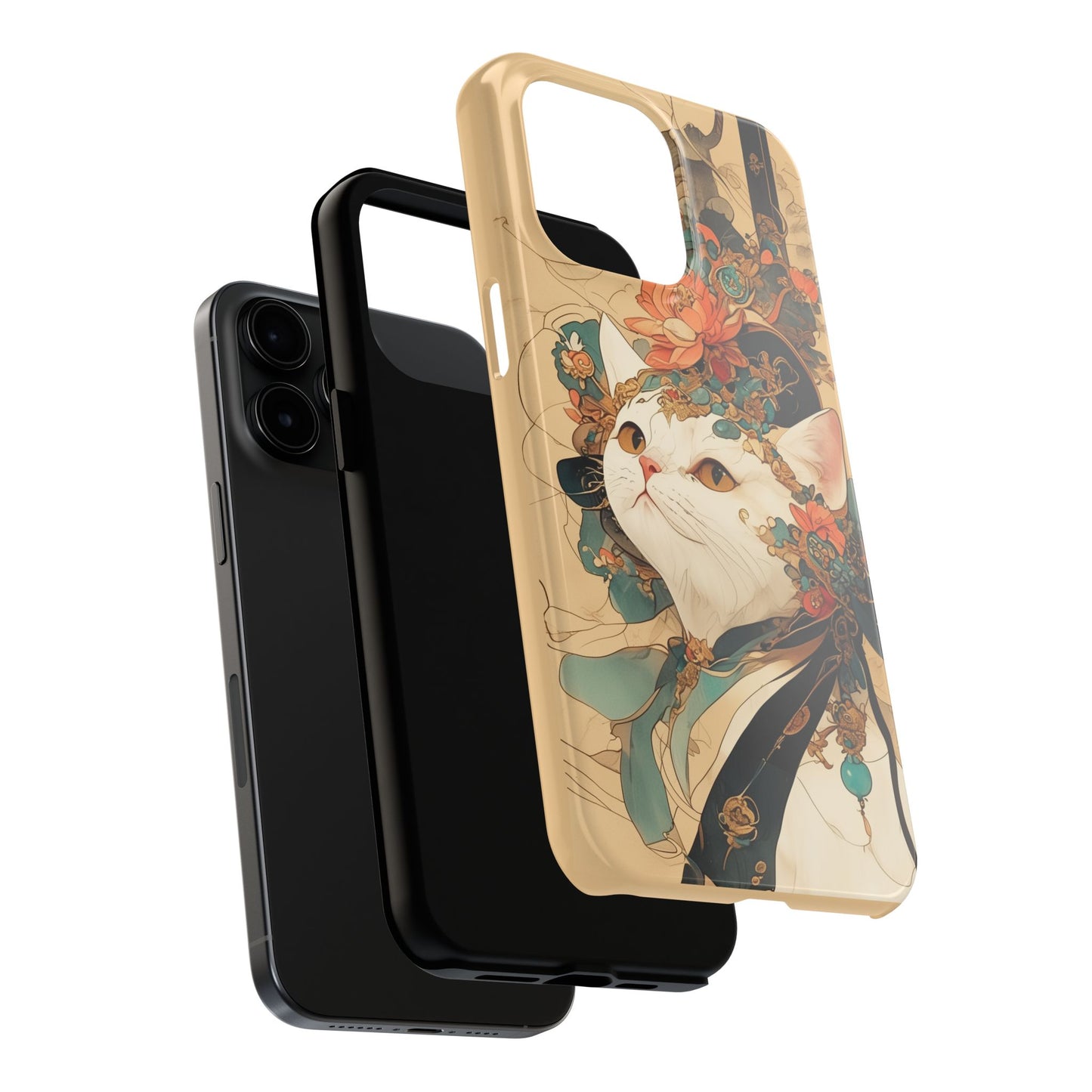 Oriental Cat Phone Case · Tang Dynasty Aesthetic · Art × Tech Fusion