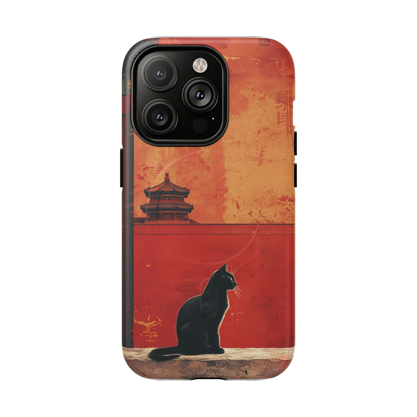 Magnetic Phone Case - Artistic Cat Design