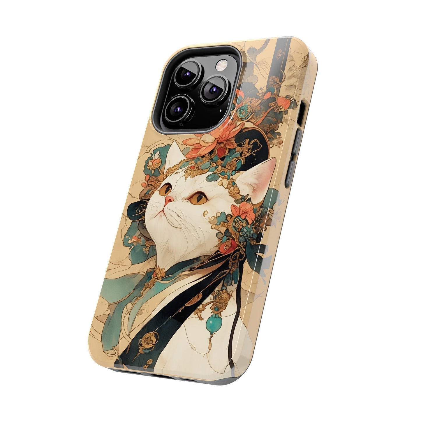 Oriental Cat Phone Case · Tang Dynasty Aesthetic · Art × Tech Fusion
