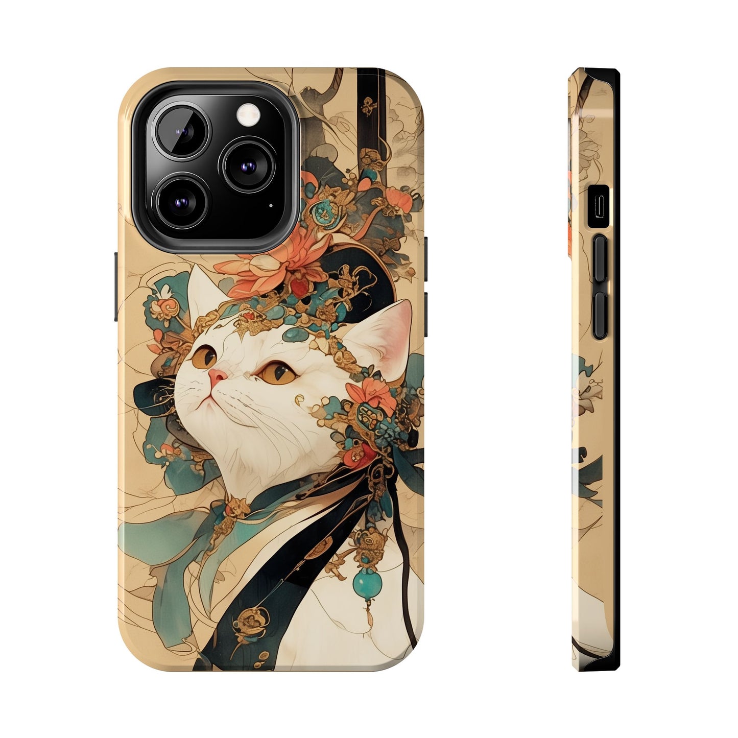 Oriental Cat Phone Case · Tang Dynasty Aesthetic · Art × Tech Fusion