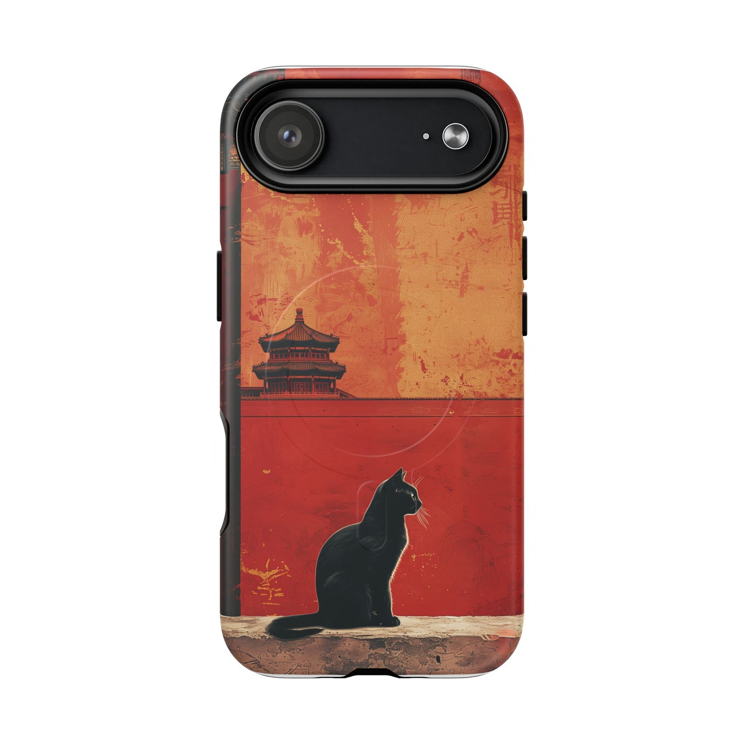 Magnetic Phone Case - Artistic Cat Design