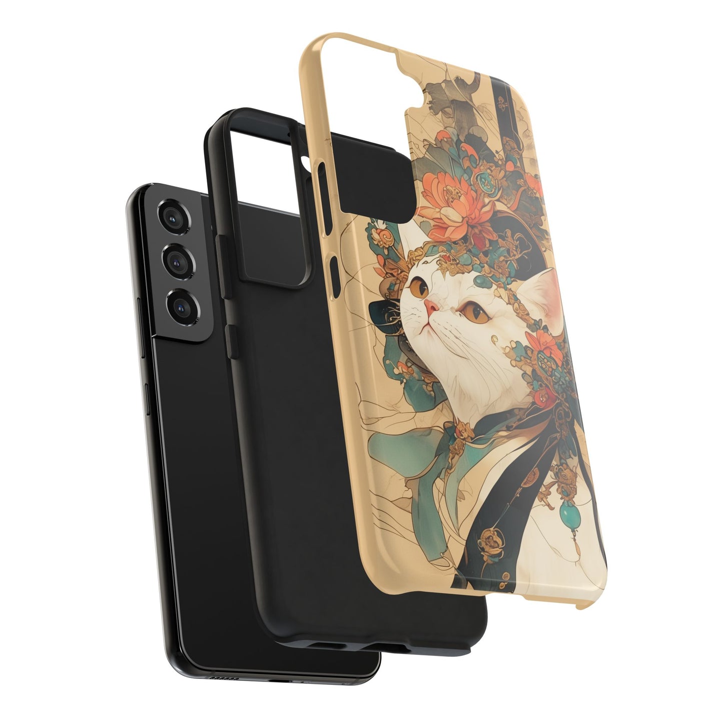 Oriental Cat Phone Case · Tang Dynasty Aesthetic · Art × Tech Fusion