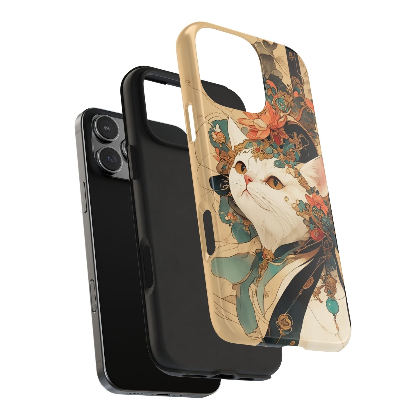Oriental Cat Phone Case · Tang Dynasty Aesthetic · Art × Tech Fusion