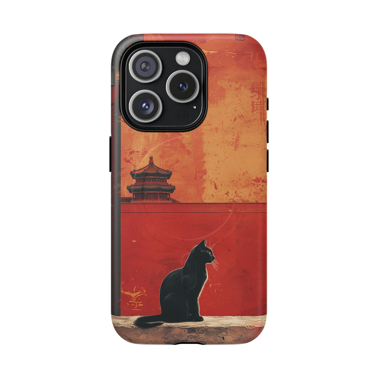 Magnetic Phone Case - Artistic Cat Design