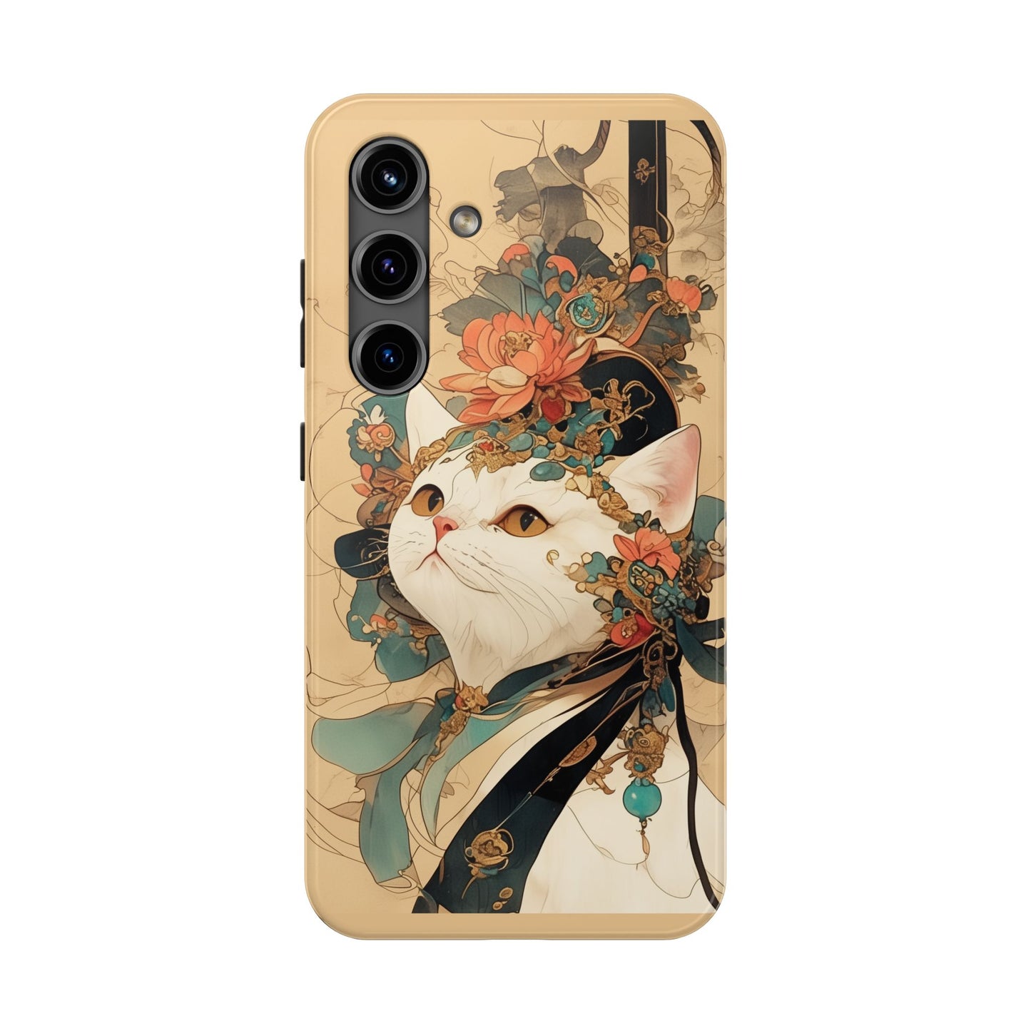 Oriental Cat Phone Case · Tang Dynasty Aesthetic · Art × Tech Fusion