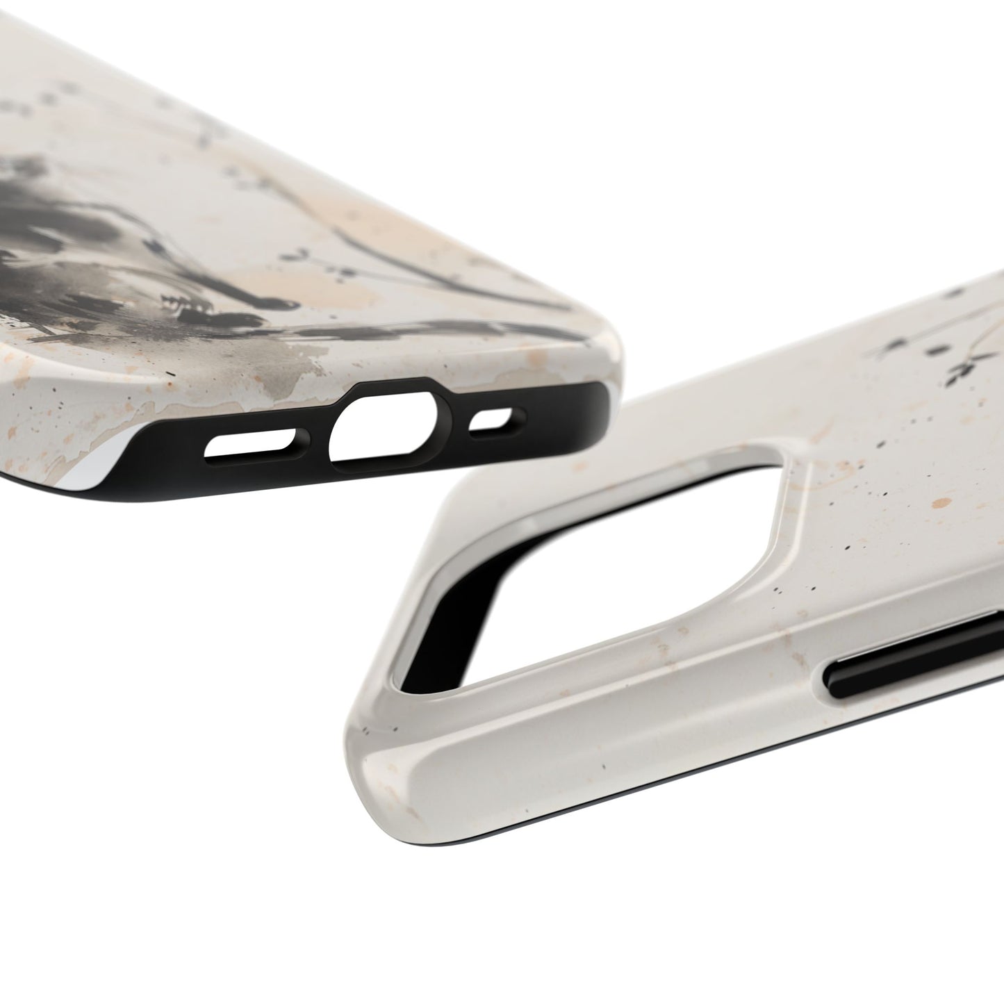 Ink-Wash Cat iPhone Case | Minimalist Oriental Art Phone Cover | Zen Aesthetic Gift