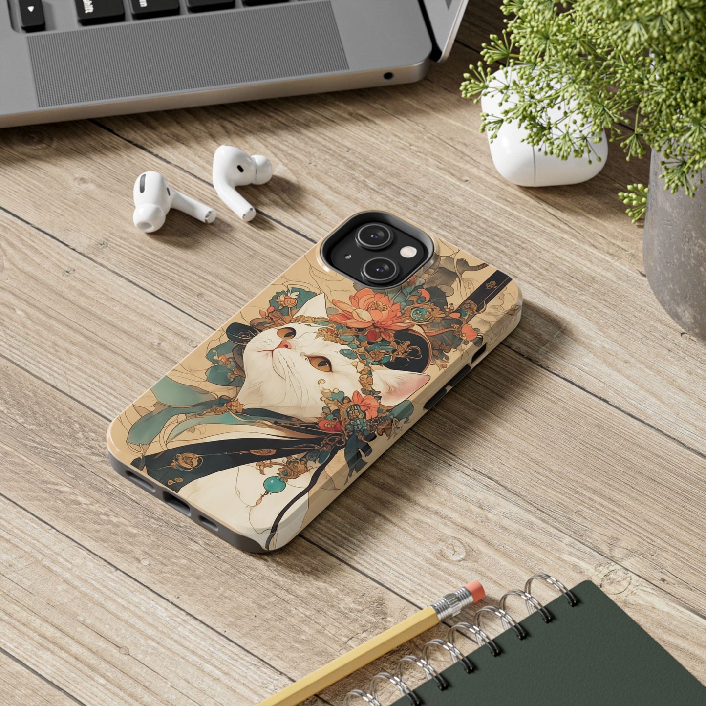 Oriental Cat Phone Case · Tang Dynasty Aesthetic · Art × Tech Fusion