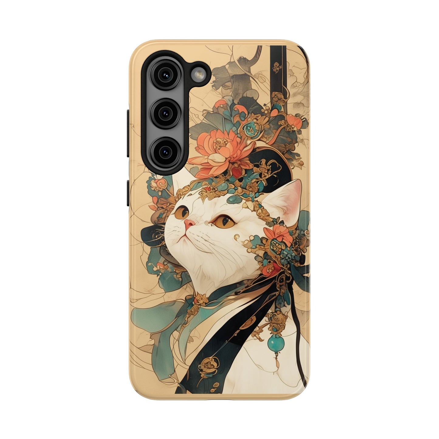 Oriental Cat Phone Case · Tang Dynasty Aesthetic · Art × Tech Fusion