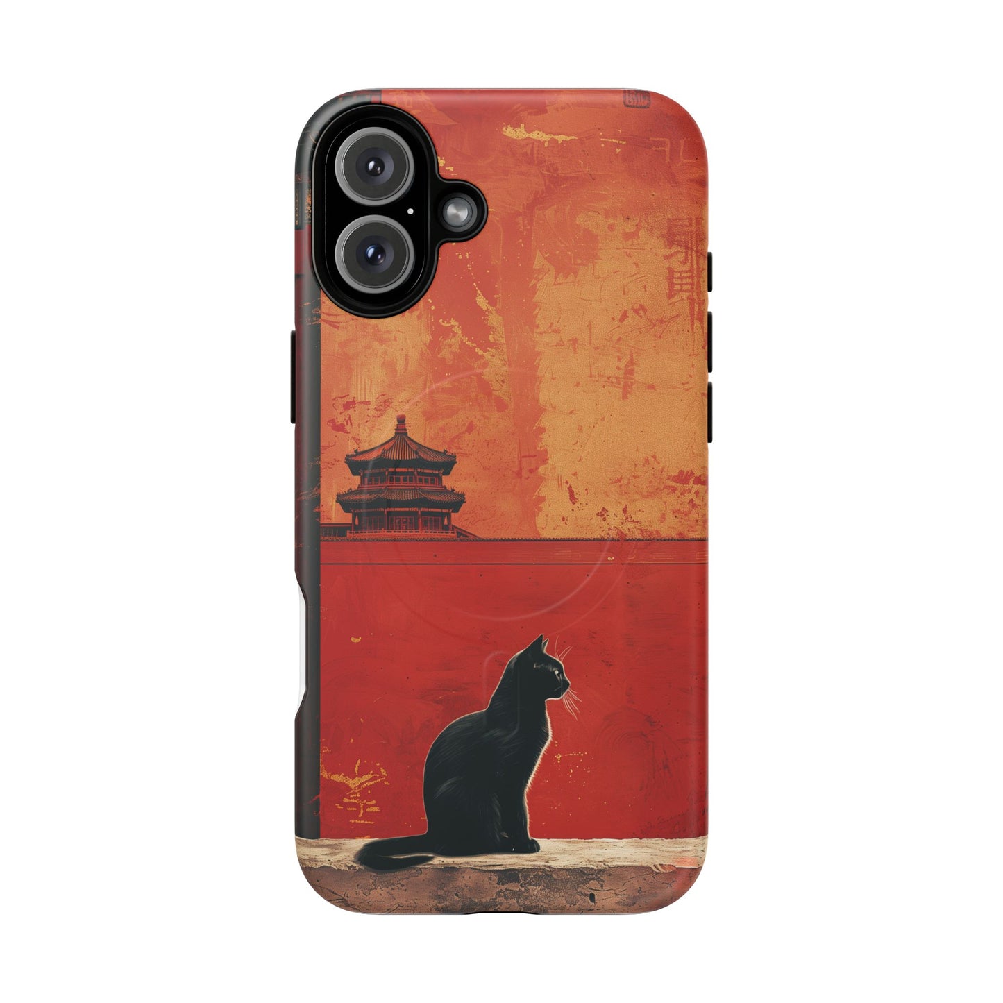 Magnetic Phone Case - Artistic Cat Design