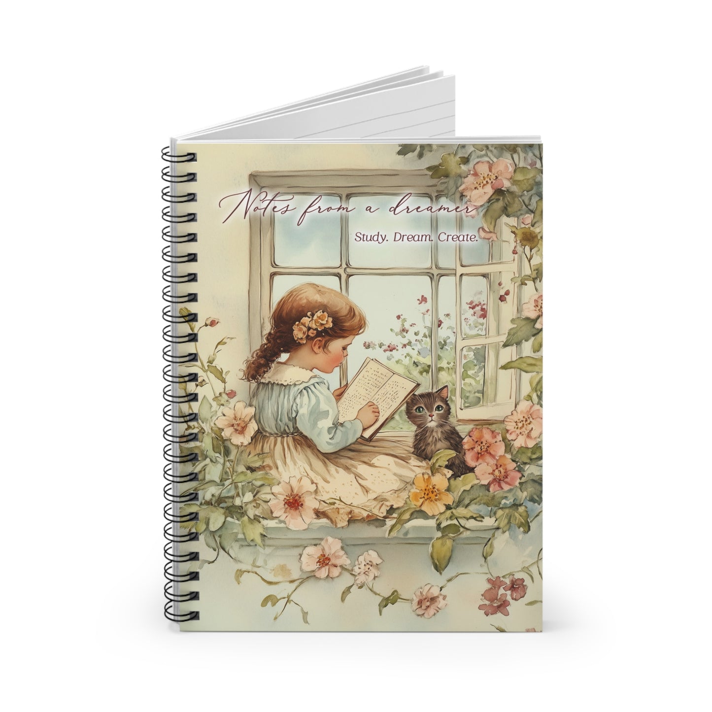 Whimsical Floral Spiral Notebook - "Notes from the Heart"