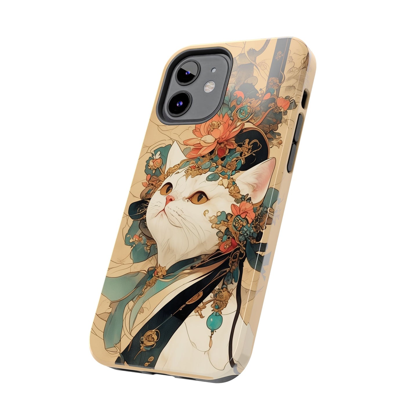 Oriental Cat Phone Case · Tang Dynasty Aesthetic · Art × Tech Fusion