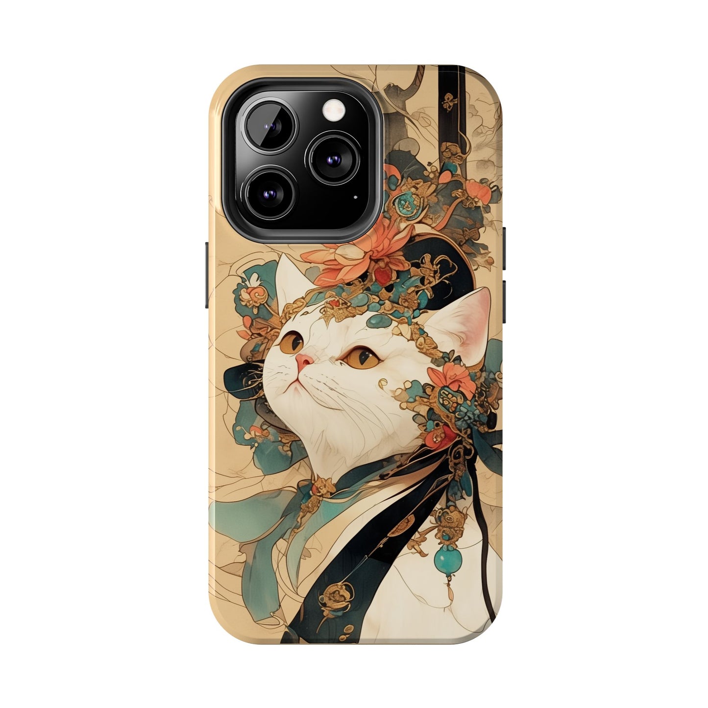 Oriental Cat Phone Case · Tang Dynasty Aesthetic · Art × Tech Fusion