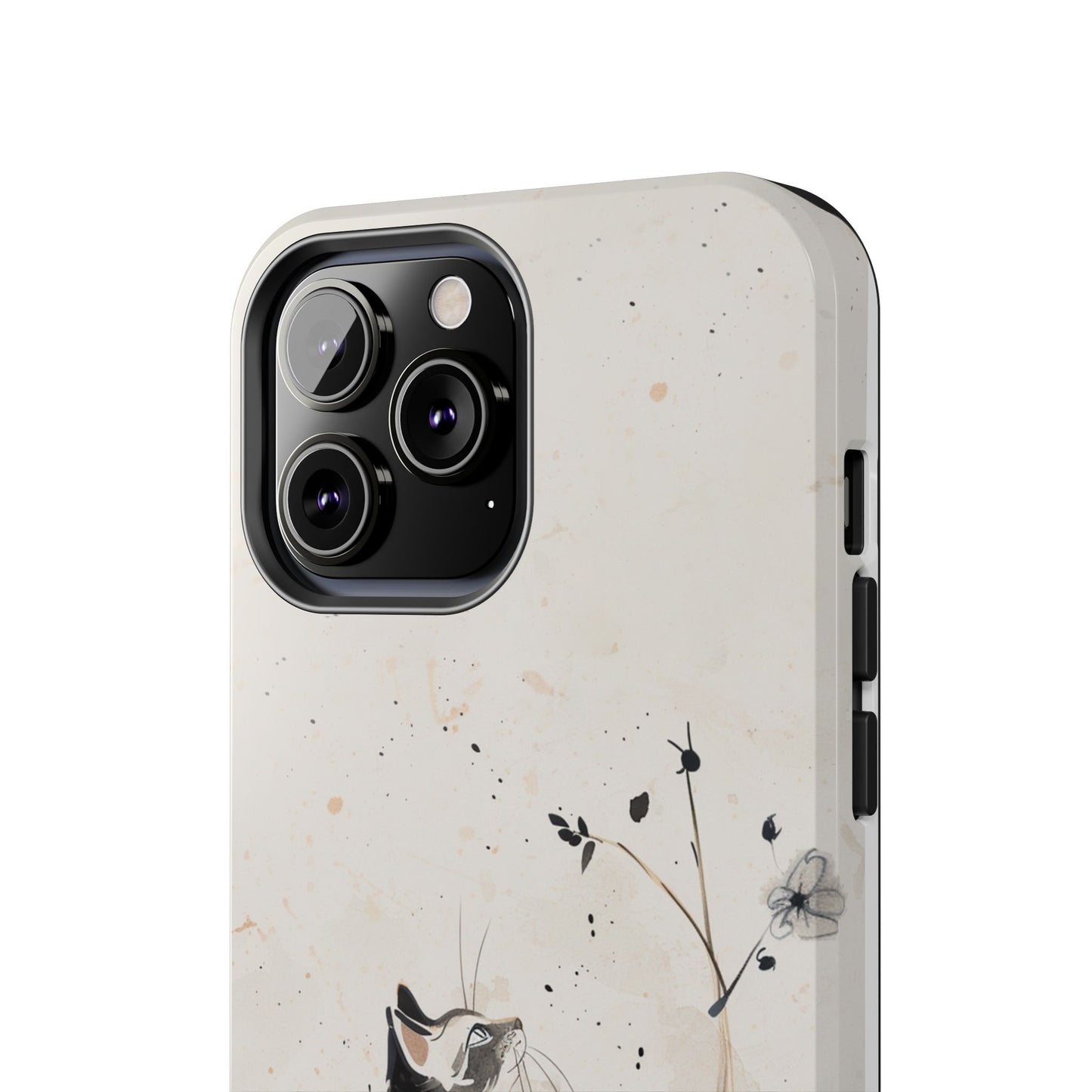 Ink-Wash Cat iPhone Case | Minimalist Oriental Art Phone Cover | Zen Aesthetic Gift