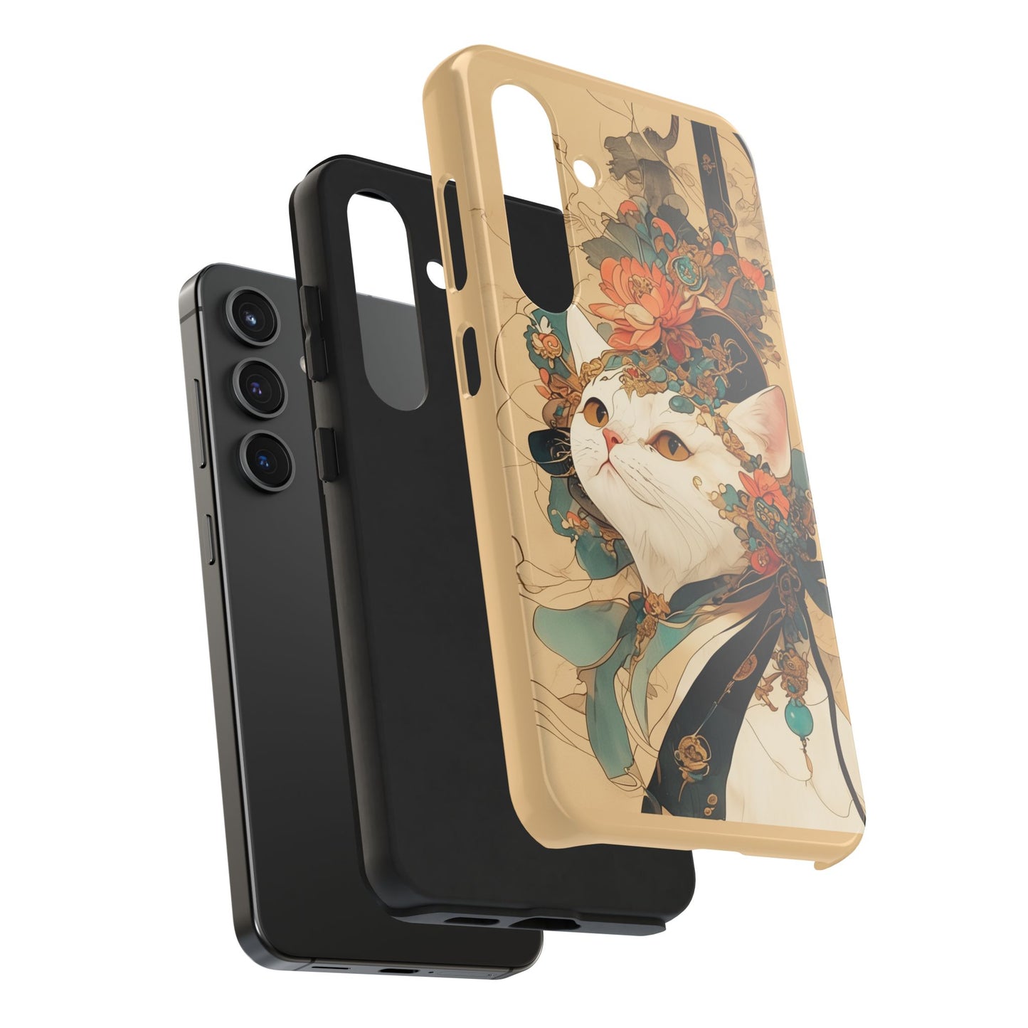 Oriental Cat Phone Case · Tang Dynasty Aesthetic · Art × Tech Fusion