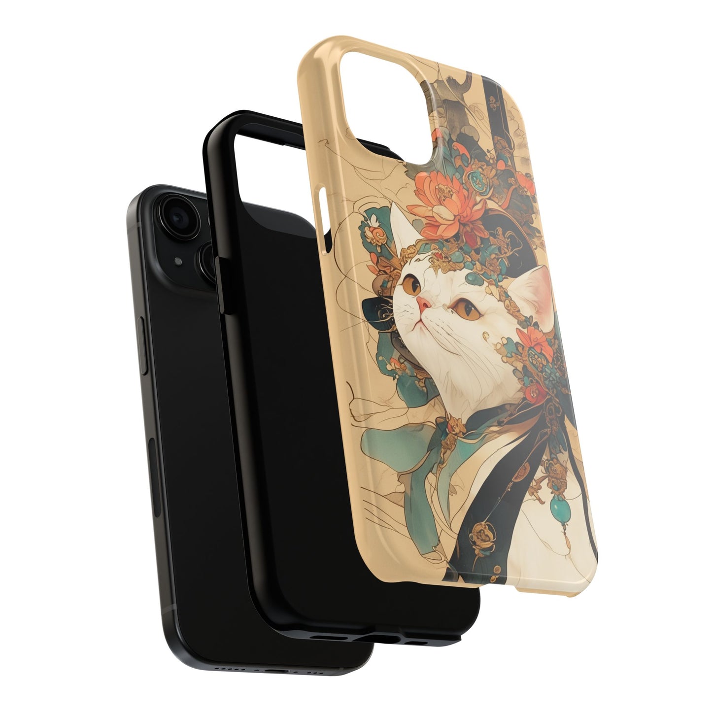 Oriental Cat Phone Case · Tang Dynasty Aesthetic · Art × Tech Fusion