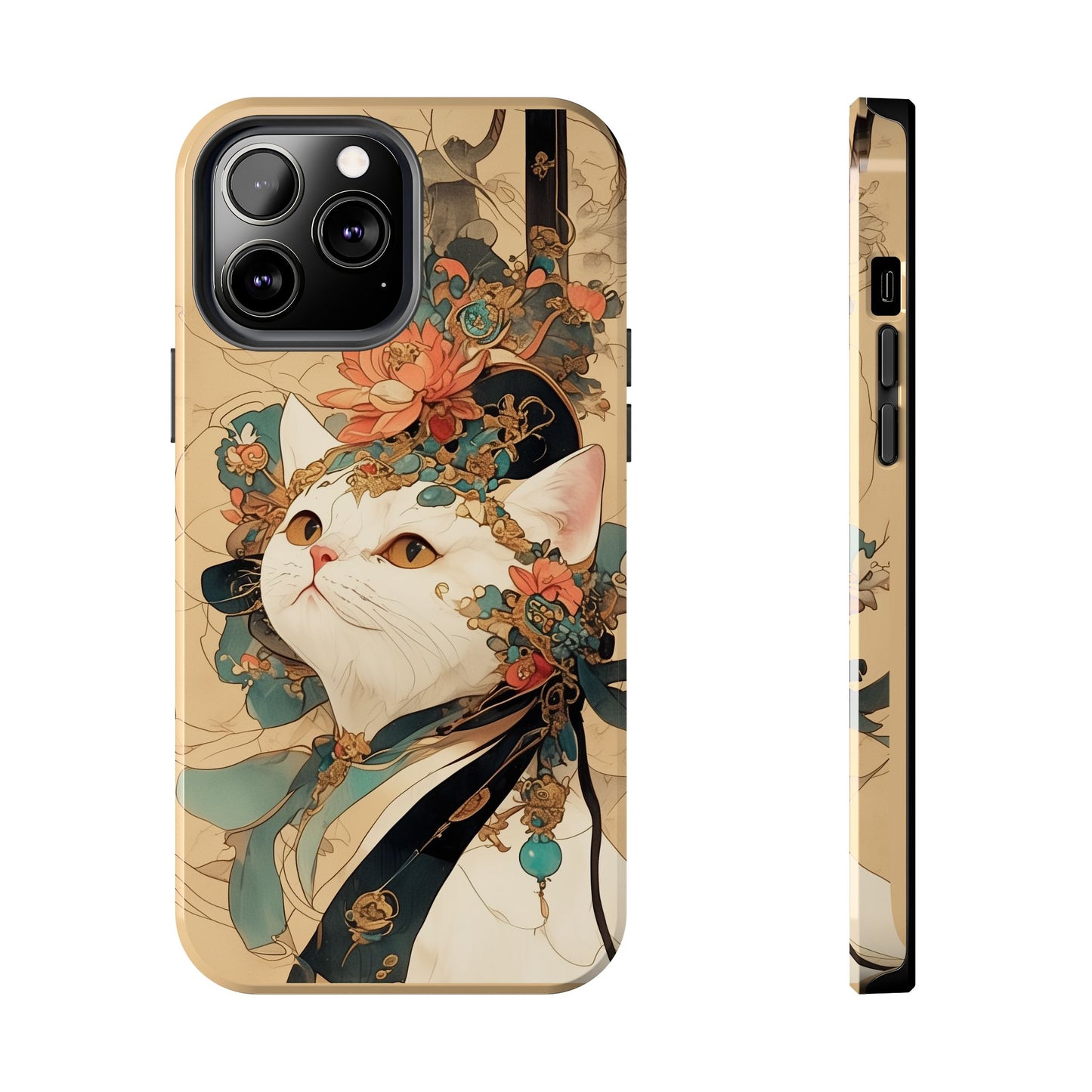 Oriental Cat Phone Case · Tang Dynasty Aesthetic · Art × Tech Fusion