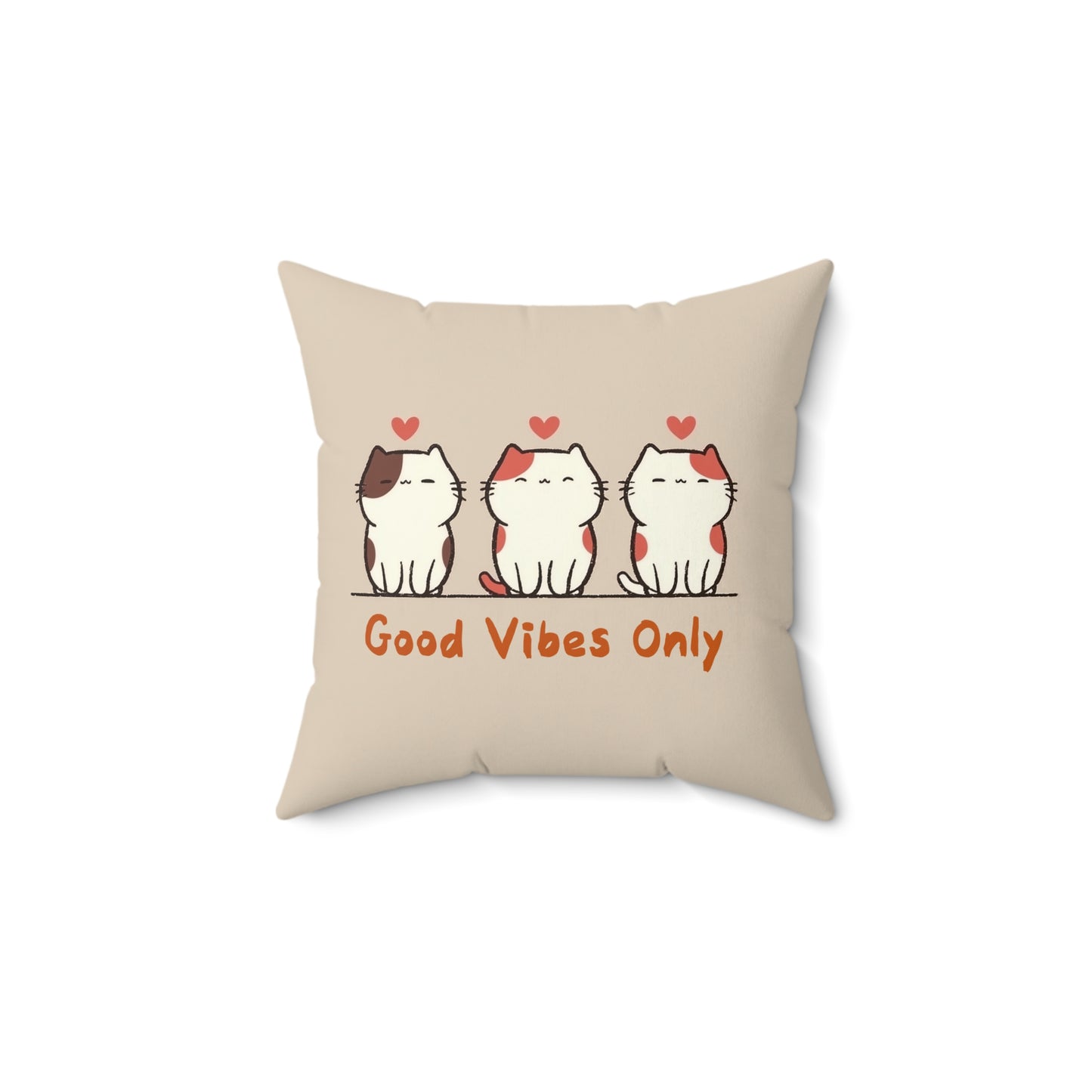 Good Vibes Only Cat Pillow
