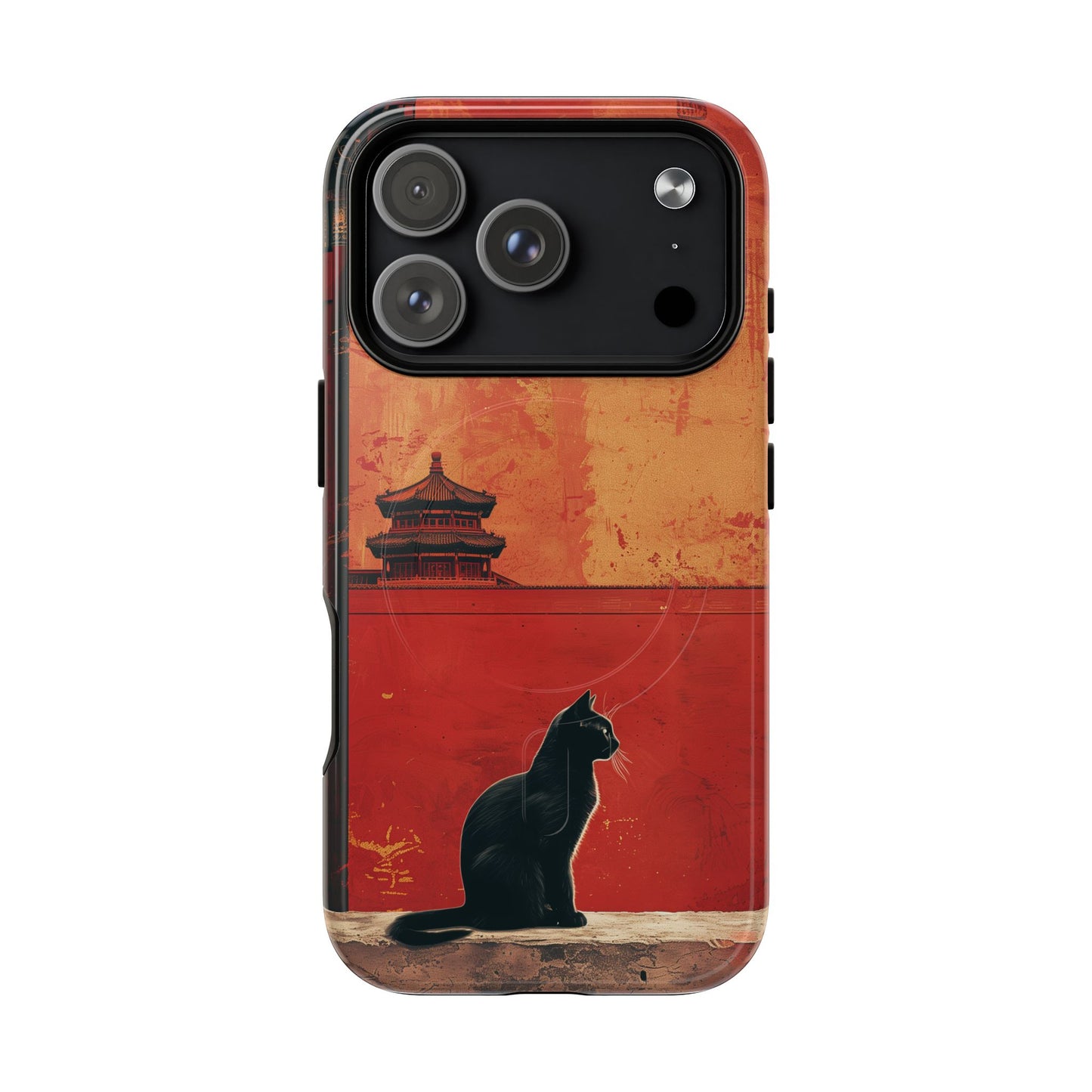 Magnetic Phone Case - Artistic Cat Design