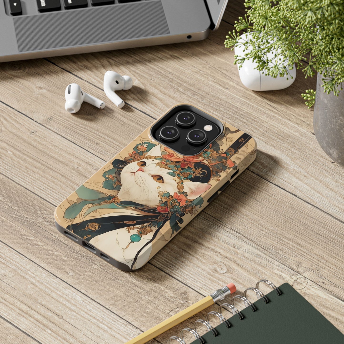 Oriental Cat Phone Case · Tang Dynasty Aesthetic · Art × Tech Fusion