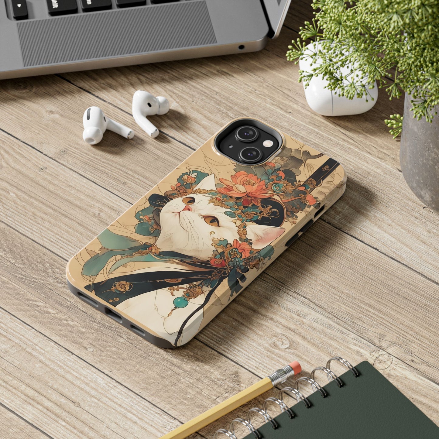 Oriental Cat Phone Case · Tang Dynasty Aesthetic · Art × Tech Fusion