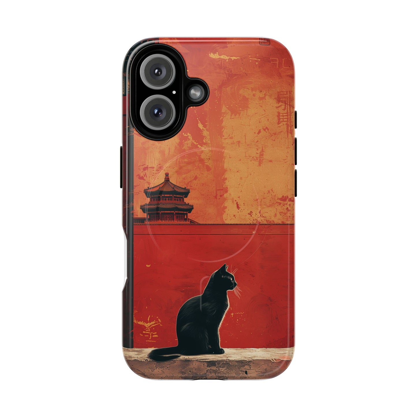 Magnetic Phone Case - Artistic Cat Design