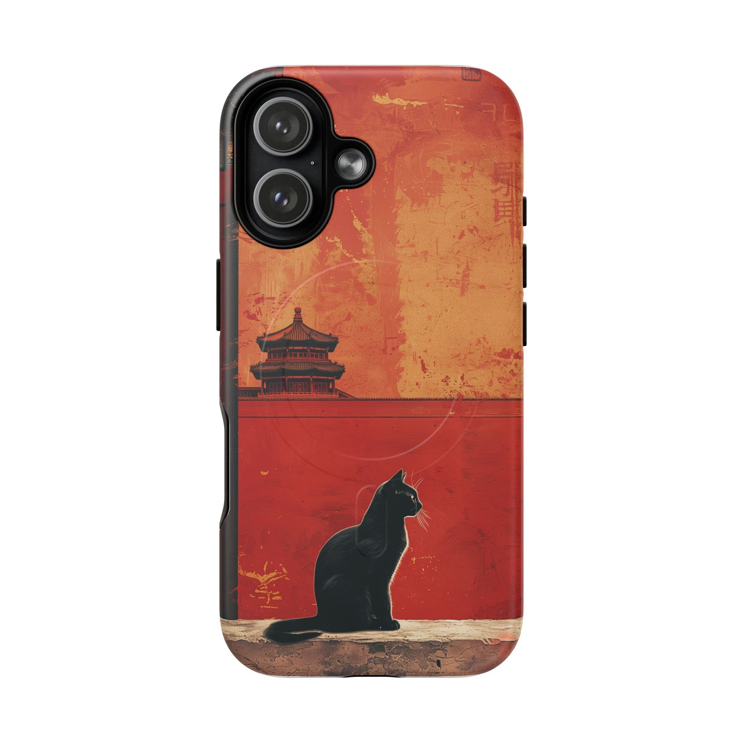 Magnetic Phone Case - Artistic Cat Design