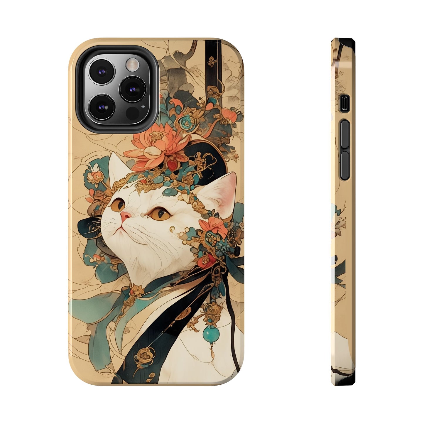 Oriental Cat Phone Case · Tang Dynasty Aesthetic · Art × Tech Fusion