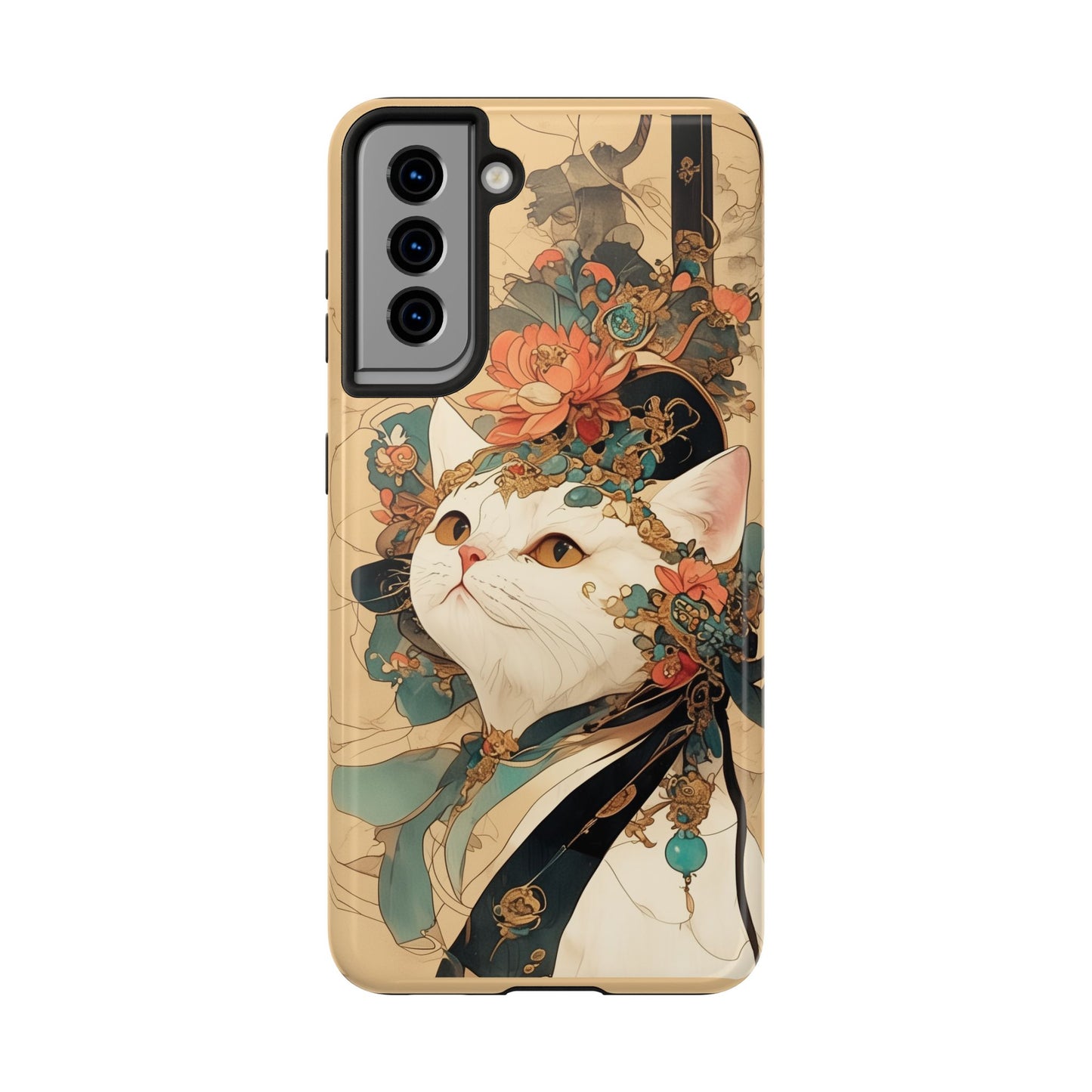 Oriental Cat Phone Case · Tang Dynasty Aesthetic · Art × Tech Fusion