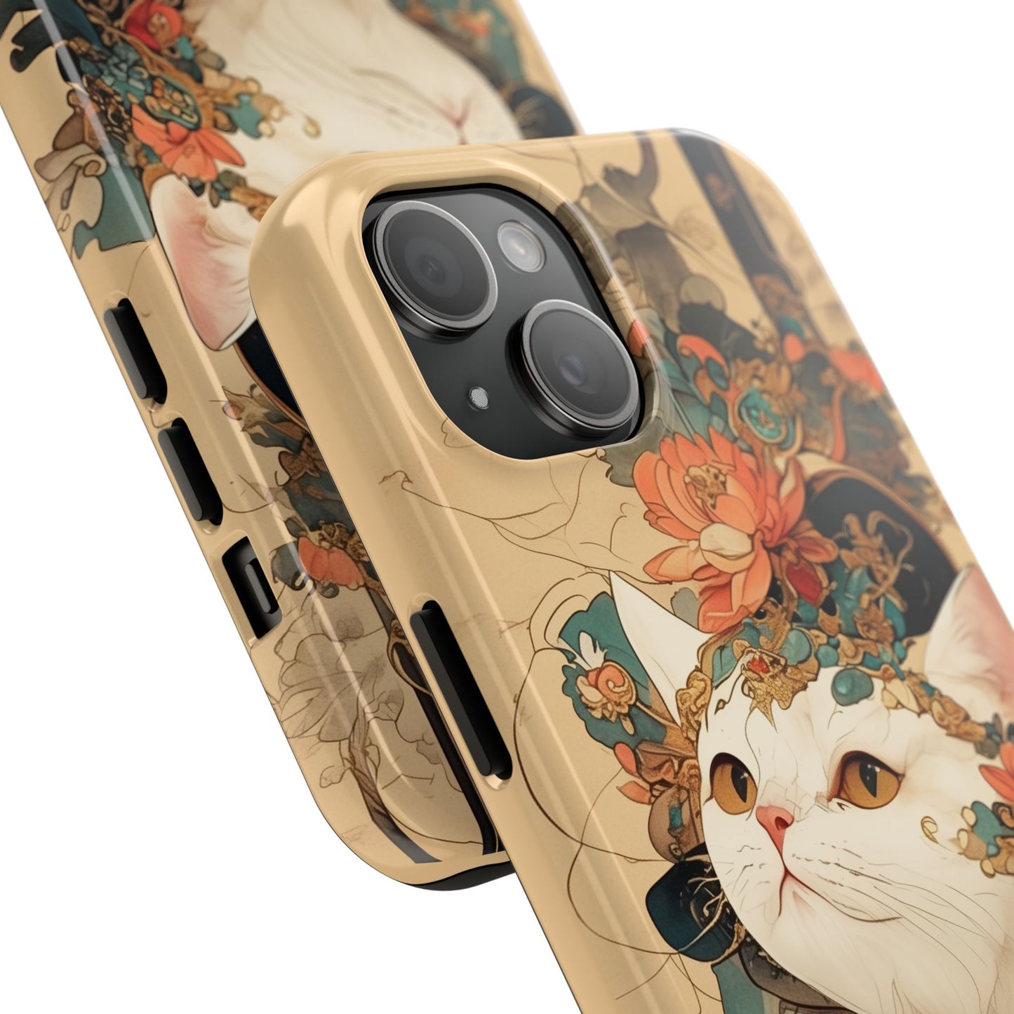 Oriental Cat Phone Case · Tang Dynasty Aesthetic · Art × Tech Fusion