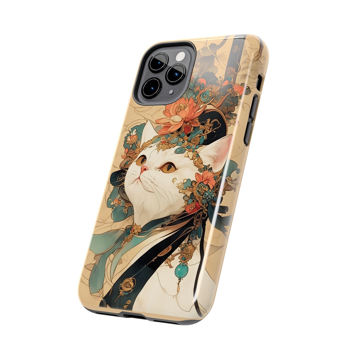 Oriental Cat Phone Case · Tang Dynasty Aesthetic · Art × Tech Fusion