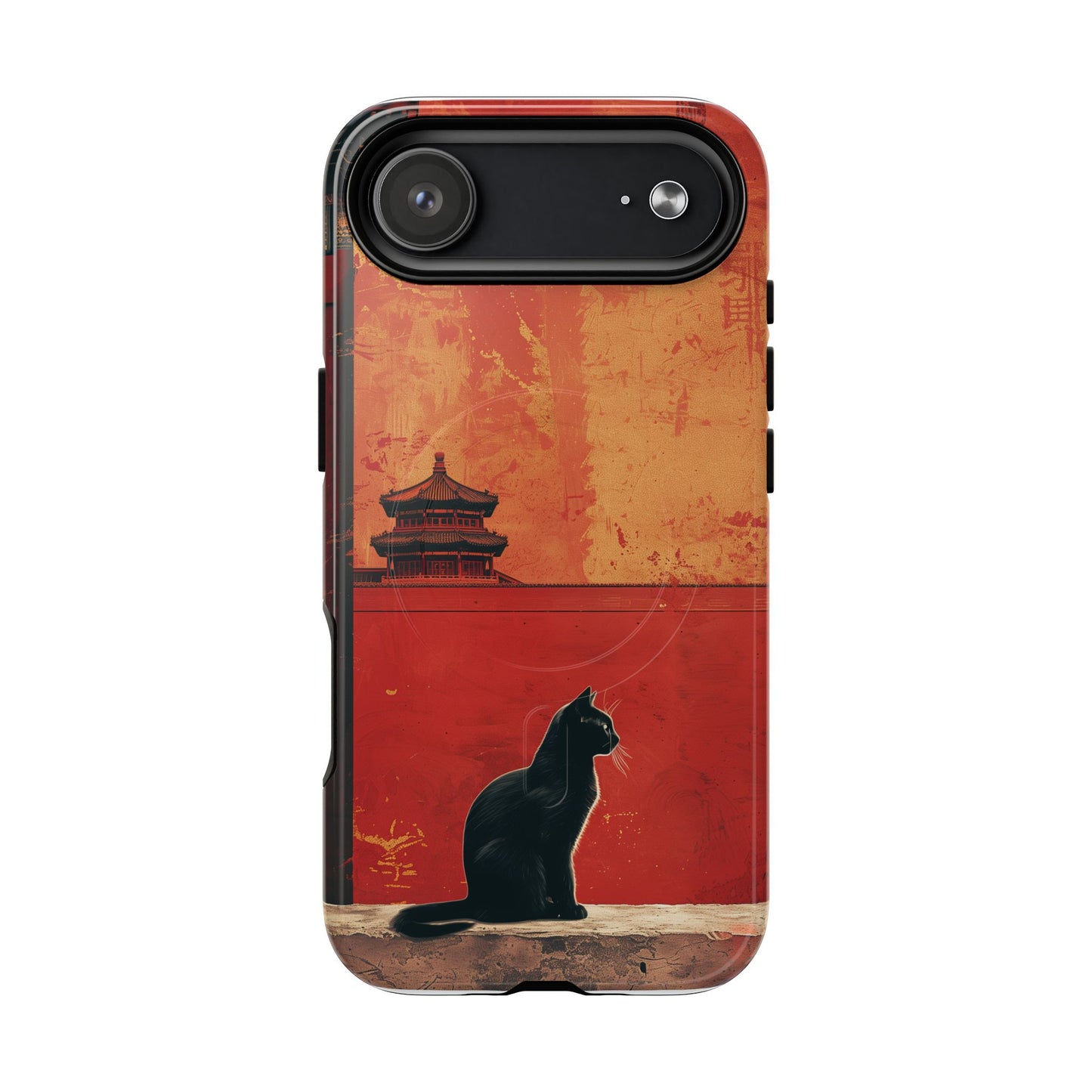 Magnetic Phone Case - Artistic Cat Design