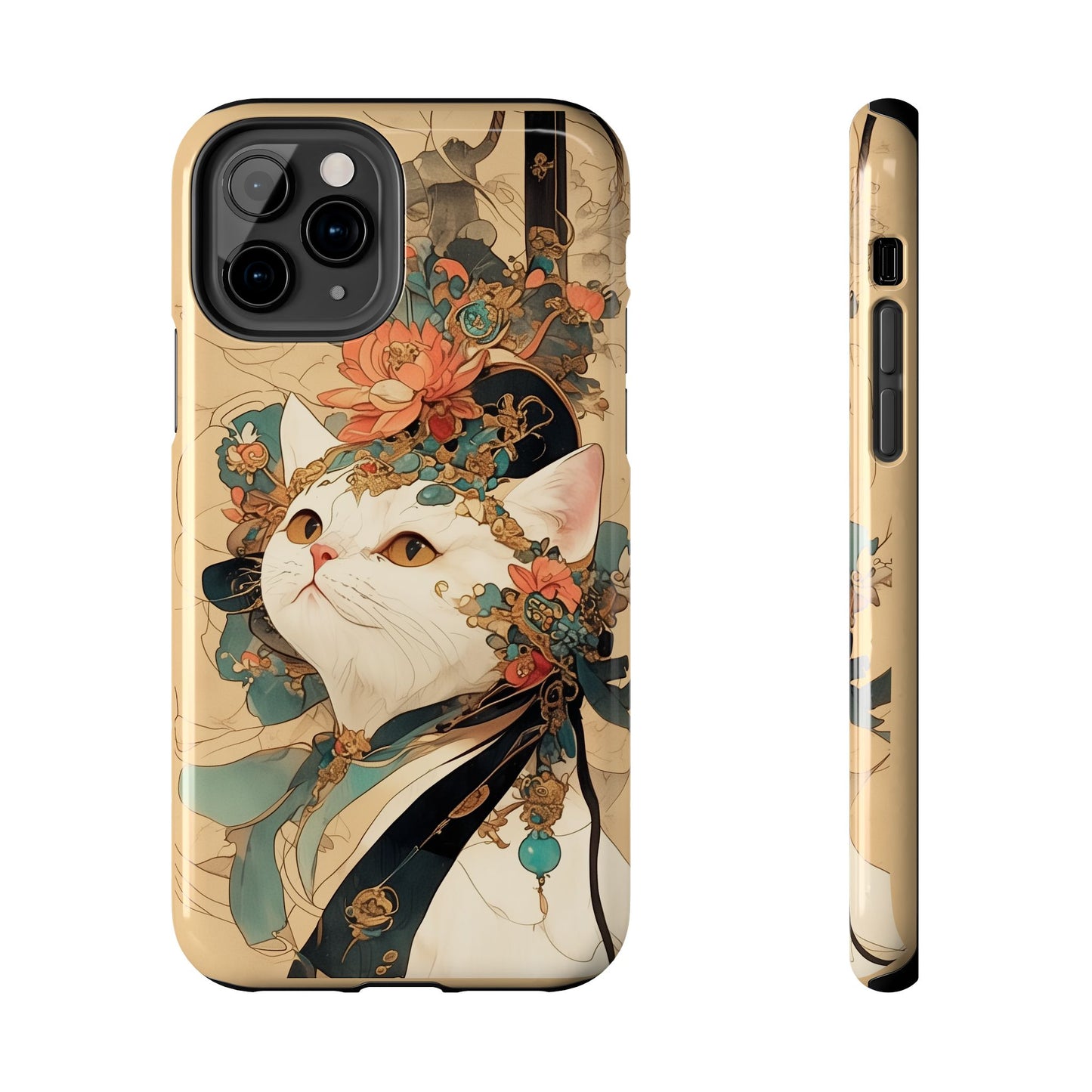 Oriental Cat Phone Case · Tang Dynasty Aesthetic · Art × Tech Fusion