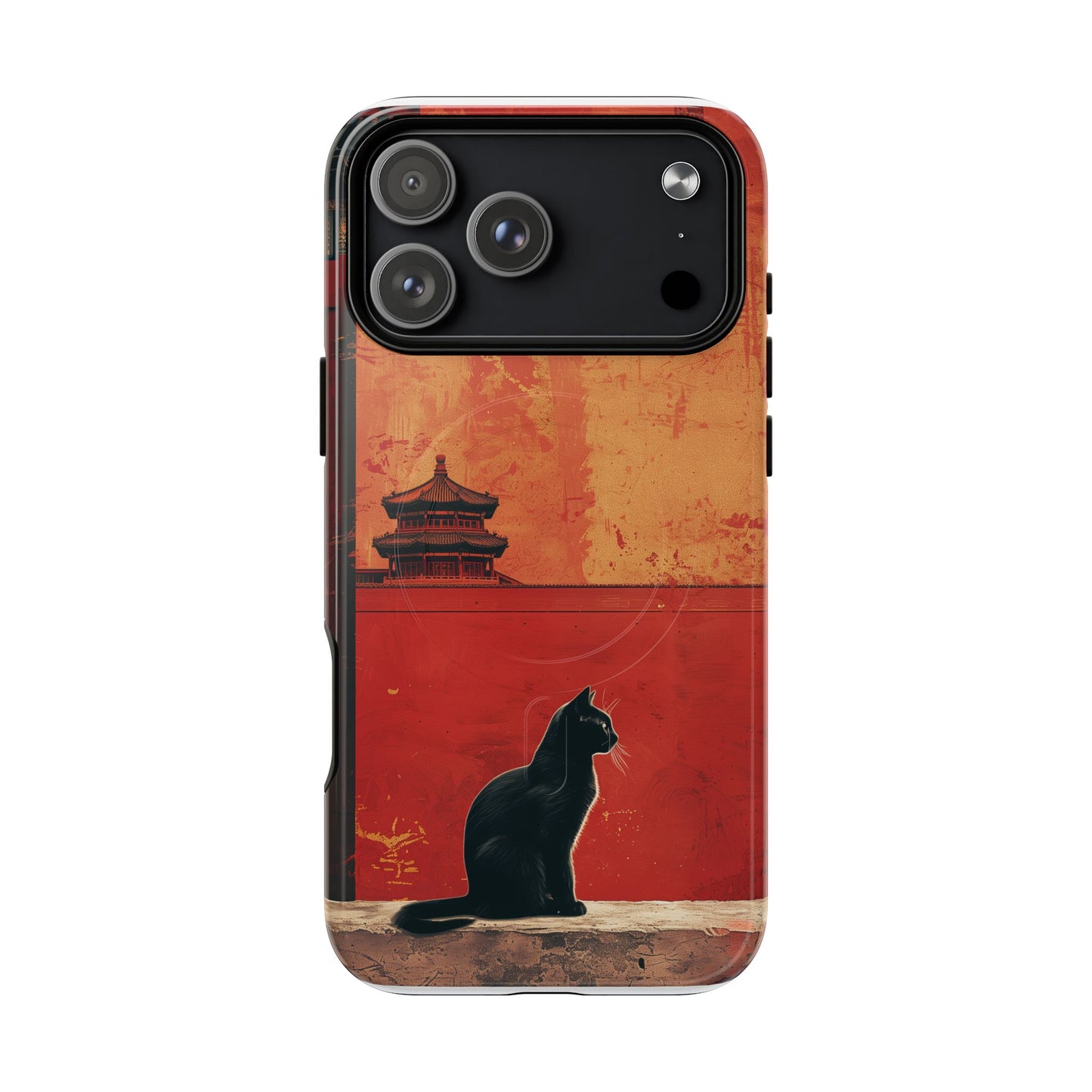 Magnetic Phone Case - Artistic Cat Design