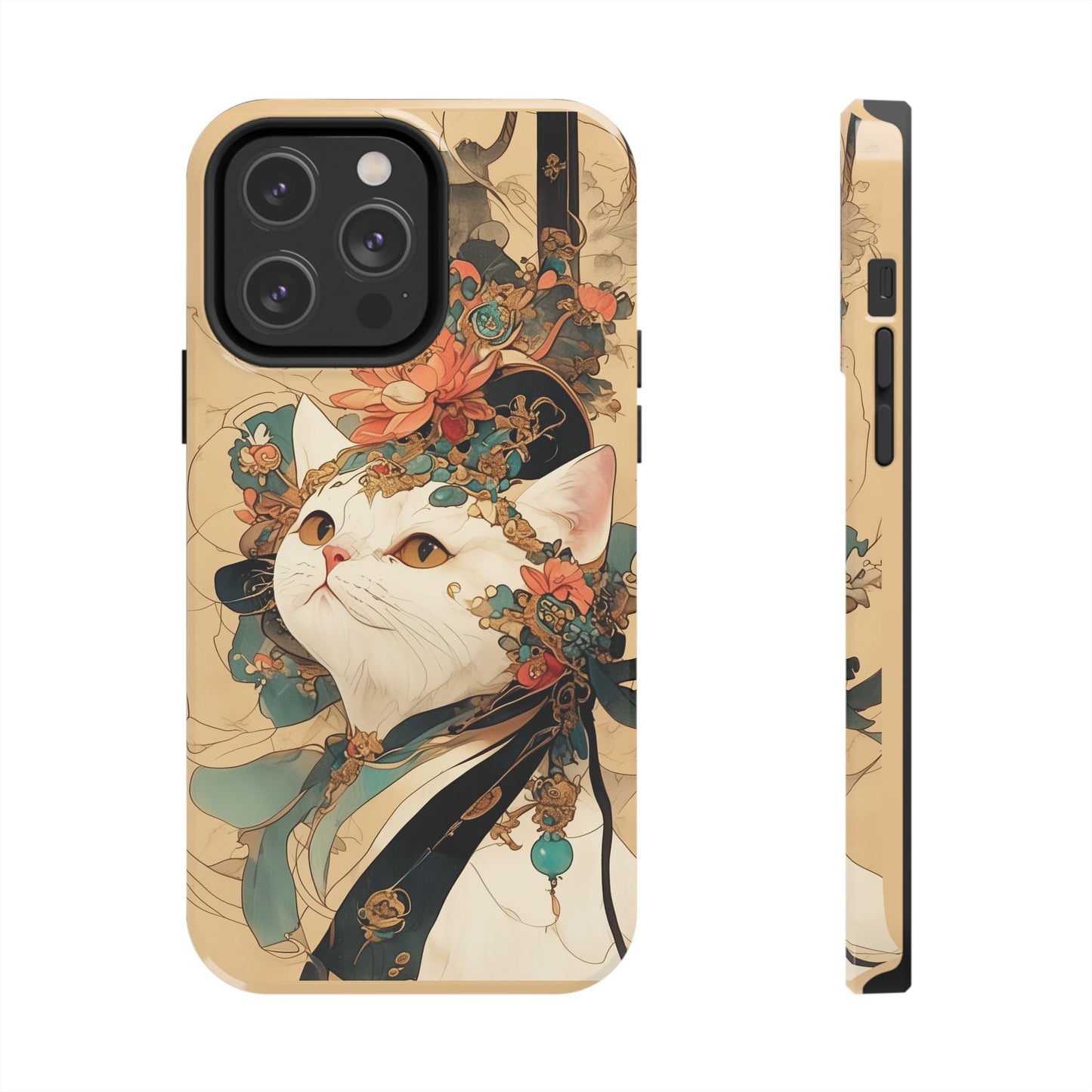 Oriental Cat Phone Case · Tang Dynasty Aesthetic · Art × Tech Fusion