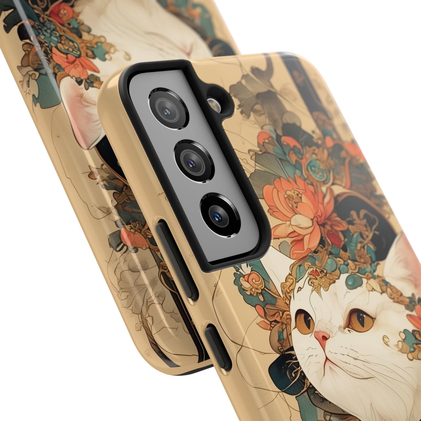 Oriental Cat Phone Case · Tang Dynasty Aesthetic · Art × Tech Fusion
