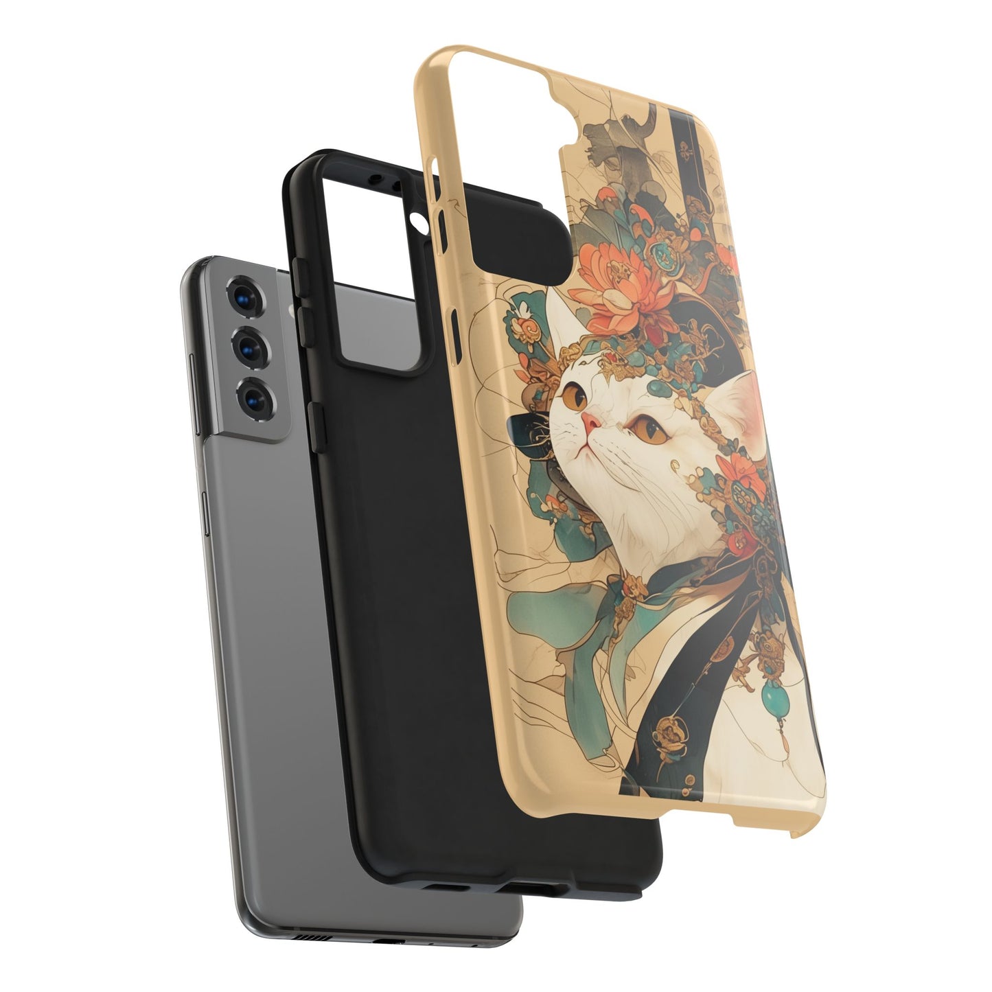 Oriental Cat Phone Case · Tang Dynasty Aesthetic · Art × Tech Fusion