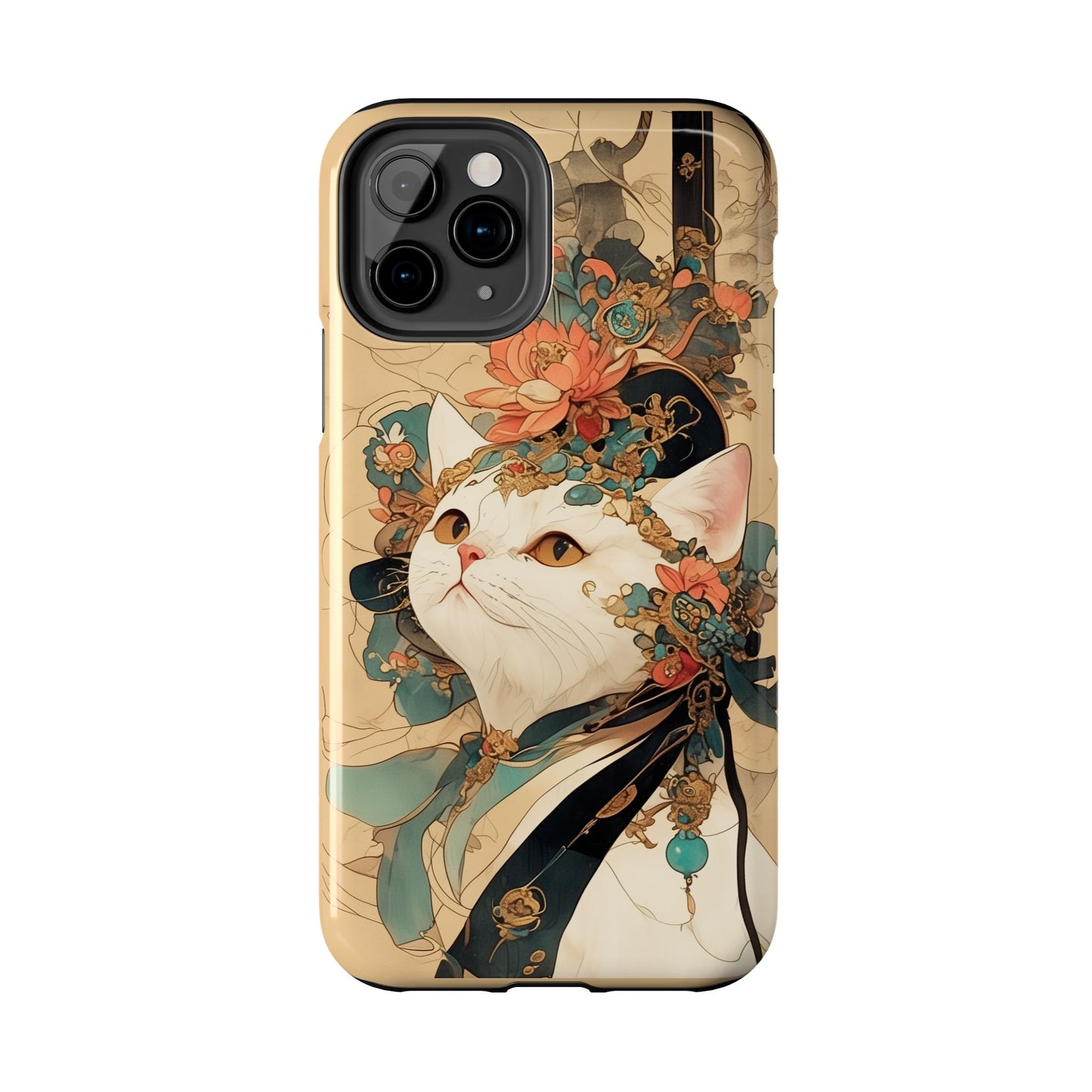 Oriental Cat Phone Case · Tang Dynasty Aesthetic · Art × Tech Fusion