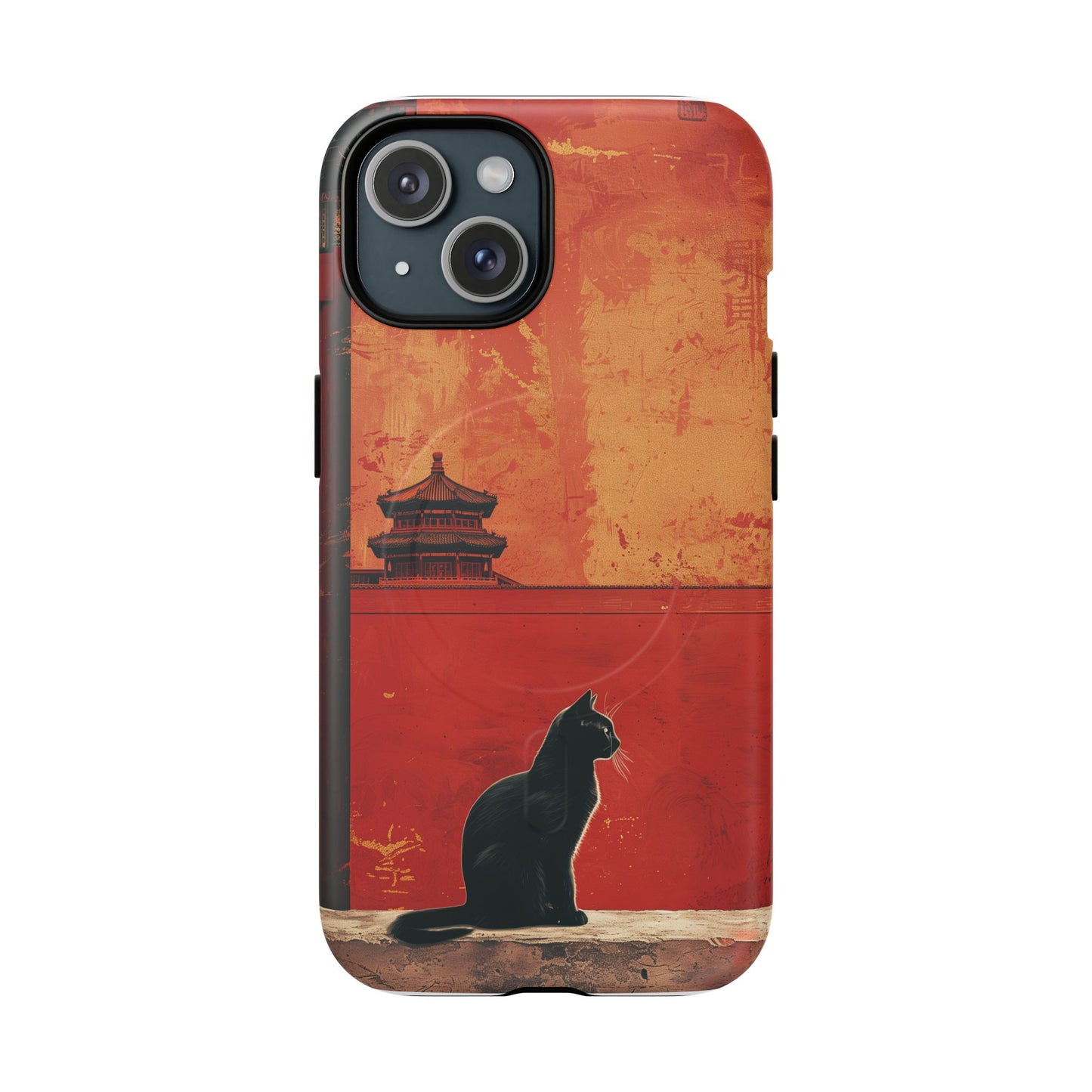 Magnetic Phone Case - Artistic Cat Design