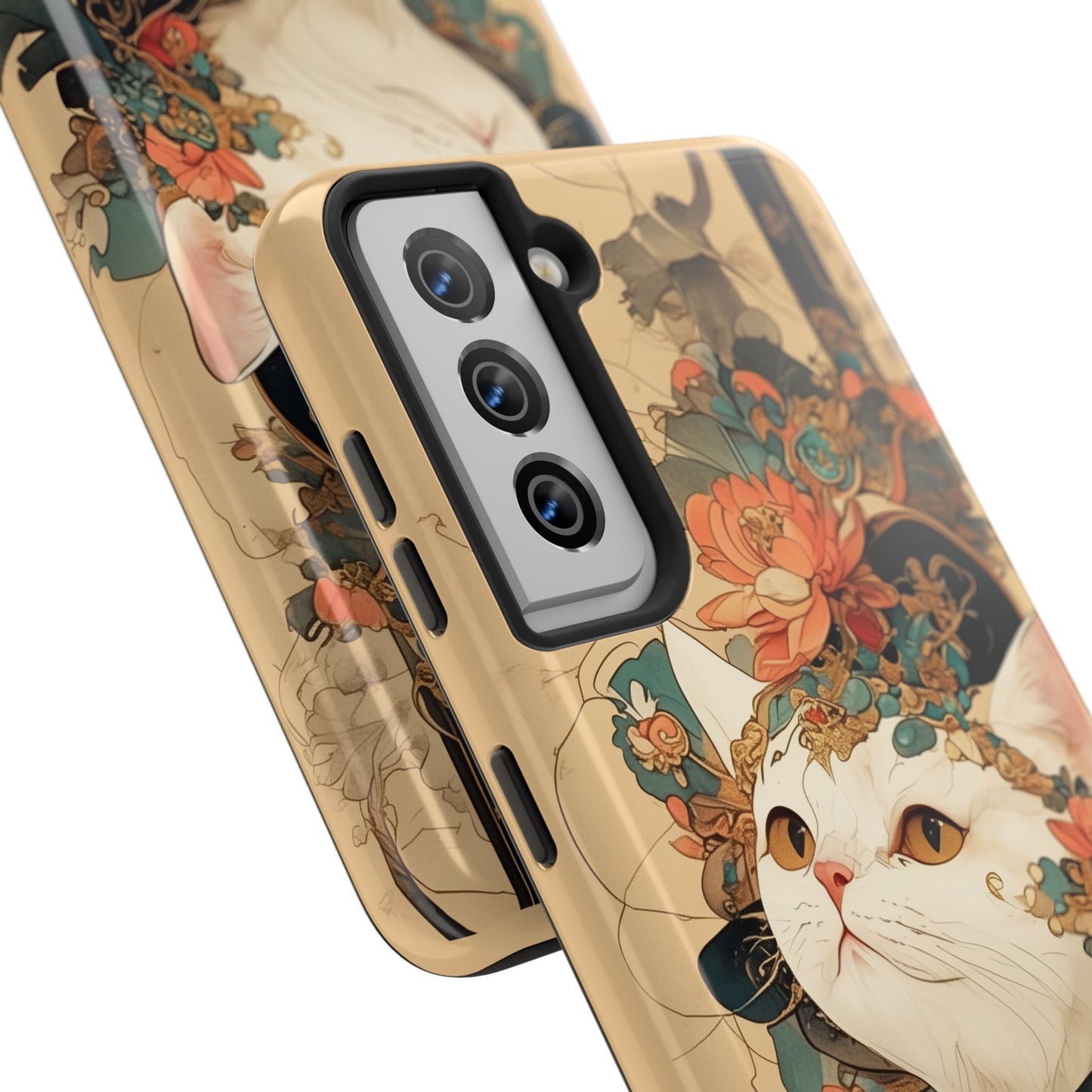 Oriental Cat Phone Case · Tang Dynasty Aesthetic · Art × Tech Fusion