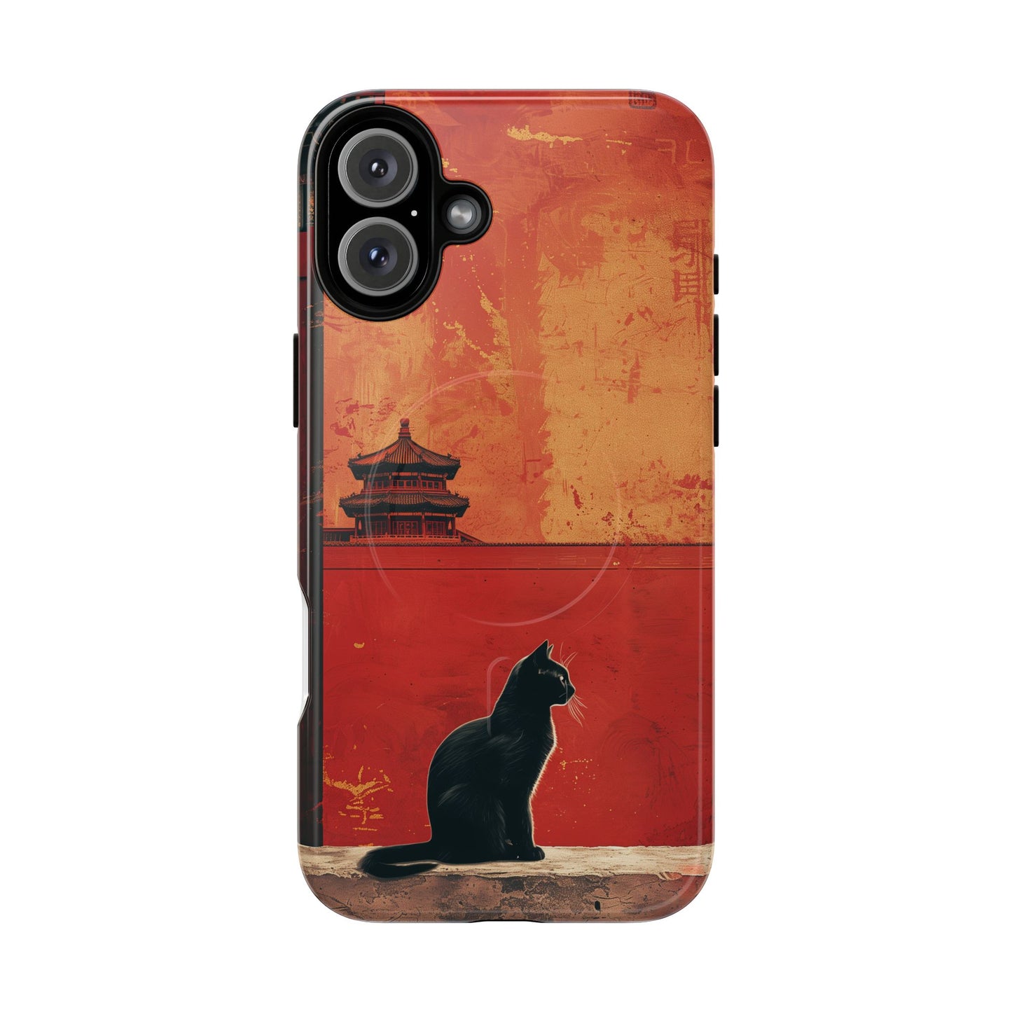 Magnetic Phone Case - Artistic Cat Design