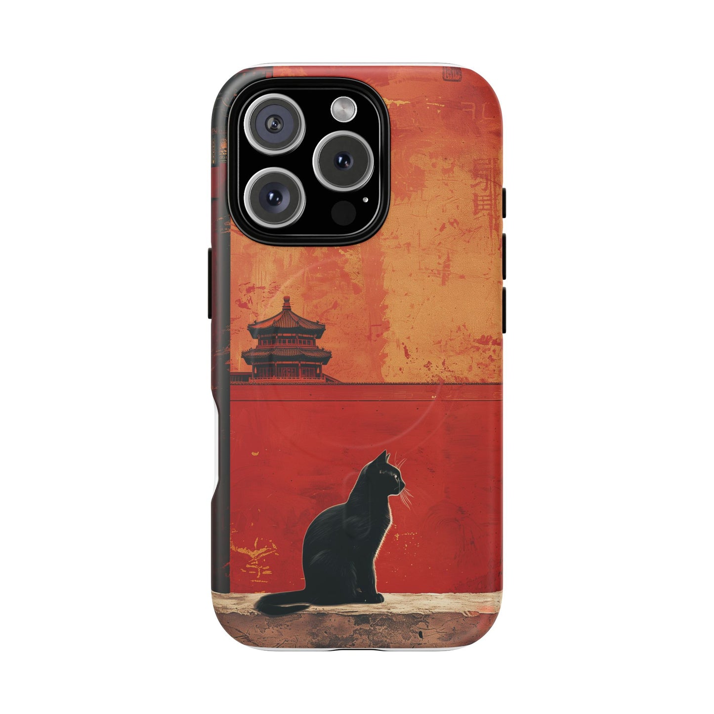 Magnetic Phone Case - Artistic Cat Design