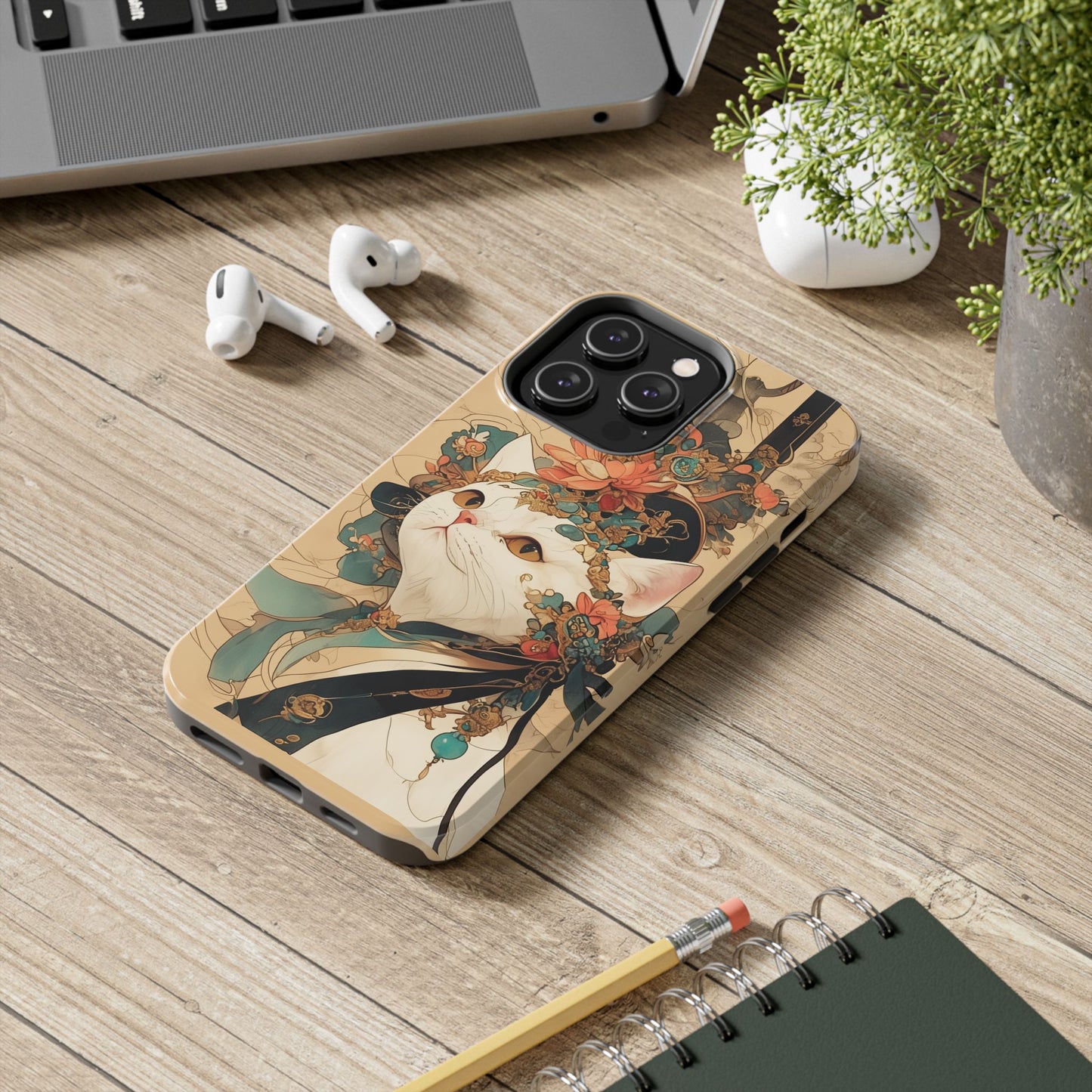 Oriental Cat Phone Case · Tang Dynasty Aesthetic · Art × Tech Fusion