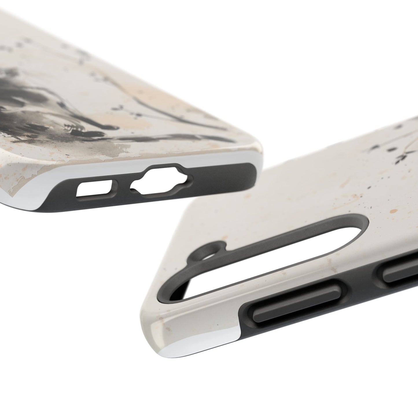 Ink-Wash Cat iPhone Case | Minimalist Oriental Art Phone Cover | Zen Aesthetic Gift