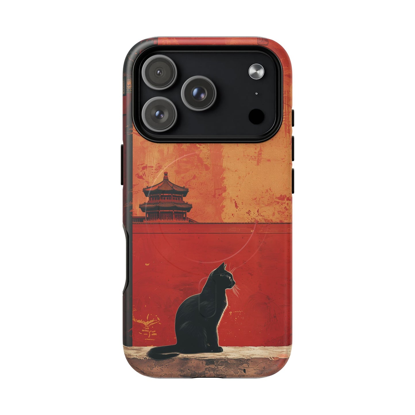Magnetic Phone Case - Artistic Cat Design