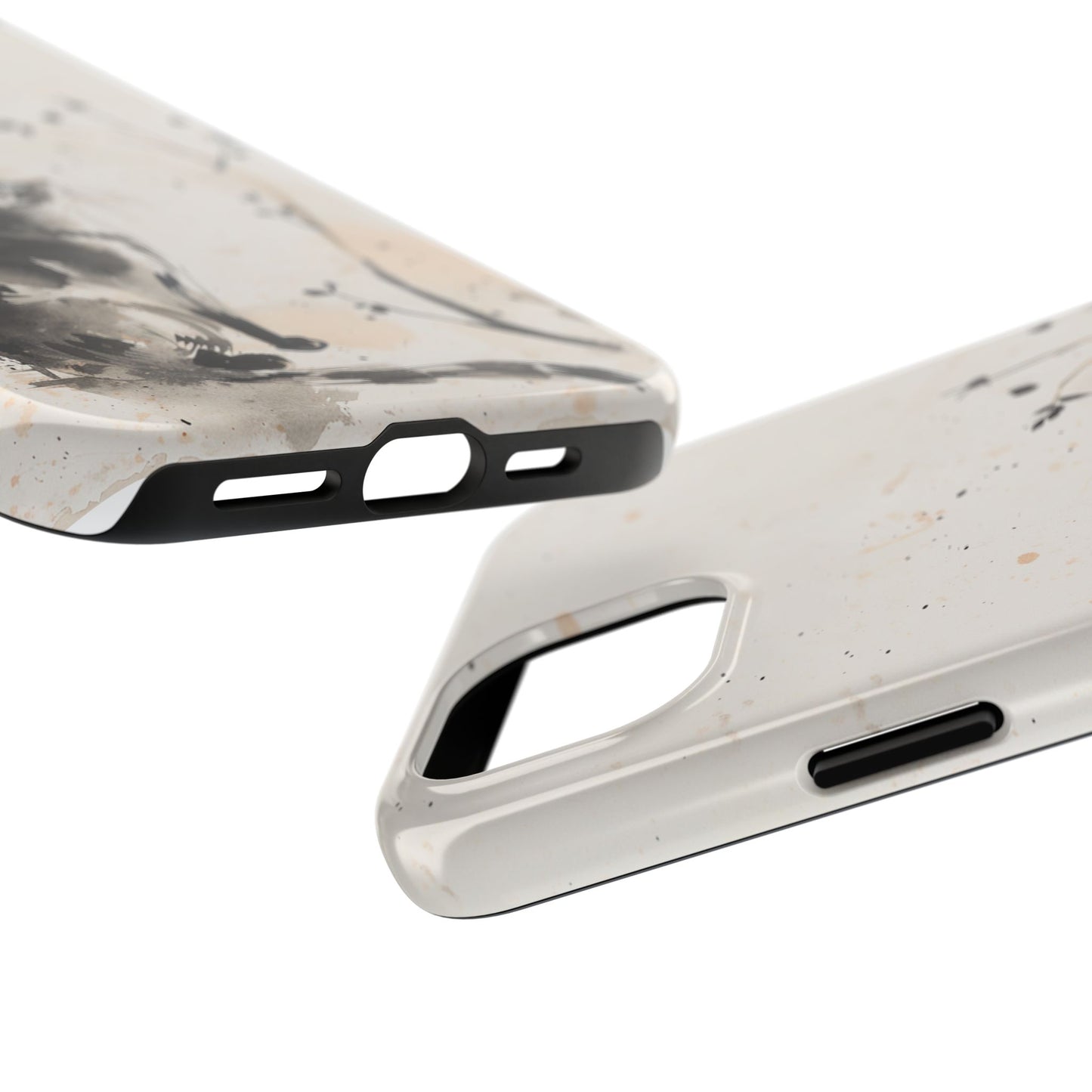 Ink-Wash Cat iPhone Case | Minimalist Oriental Art Phone Cover | Zen Aesthetic Gift