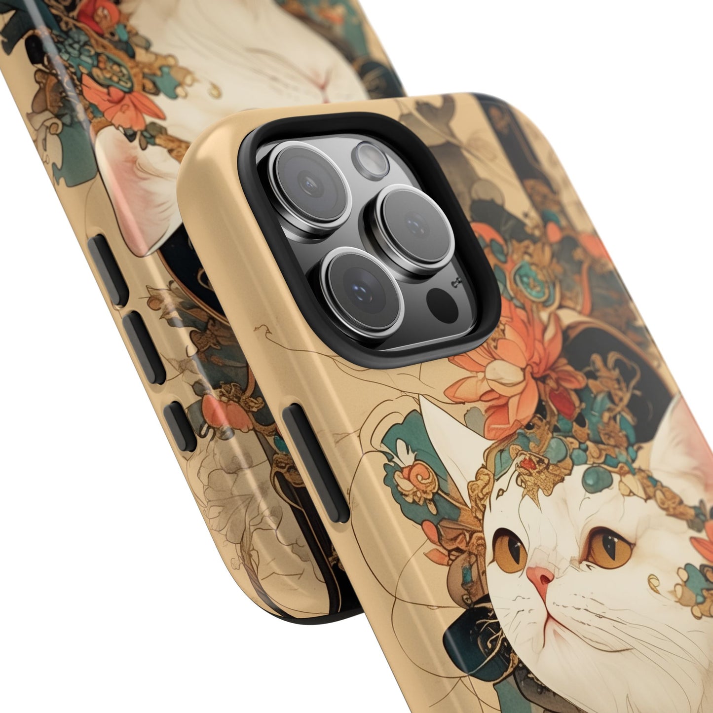 Oriental Cat Phone Case · Tang Dynasty Aesthetic · Art × Tech Fusion