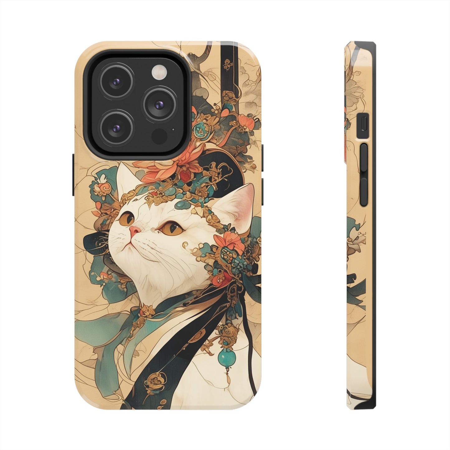 Oriental Cat Phone Case · Tang Dynasty Aesthetic · Art × Tech Fusion