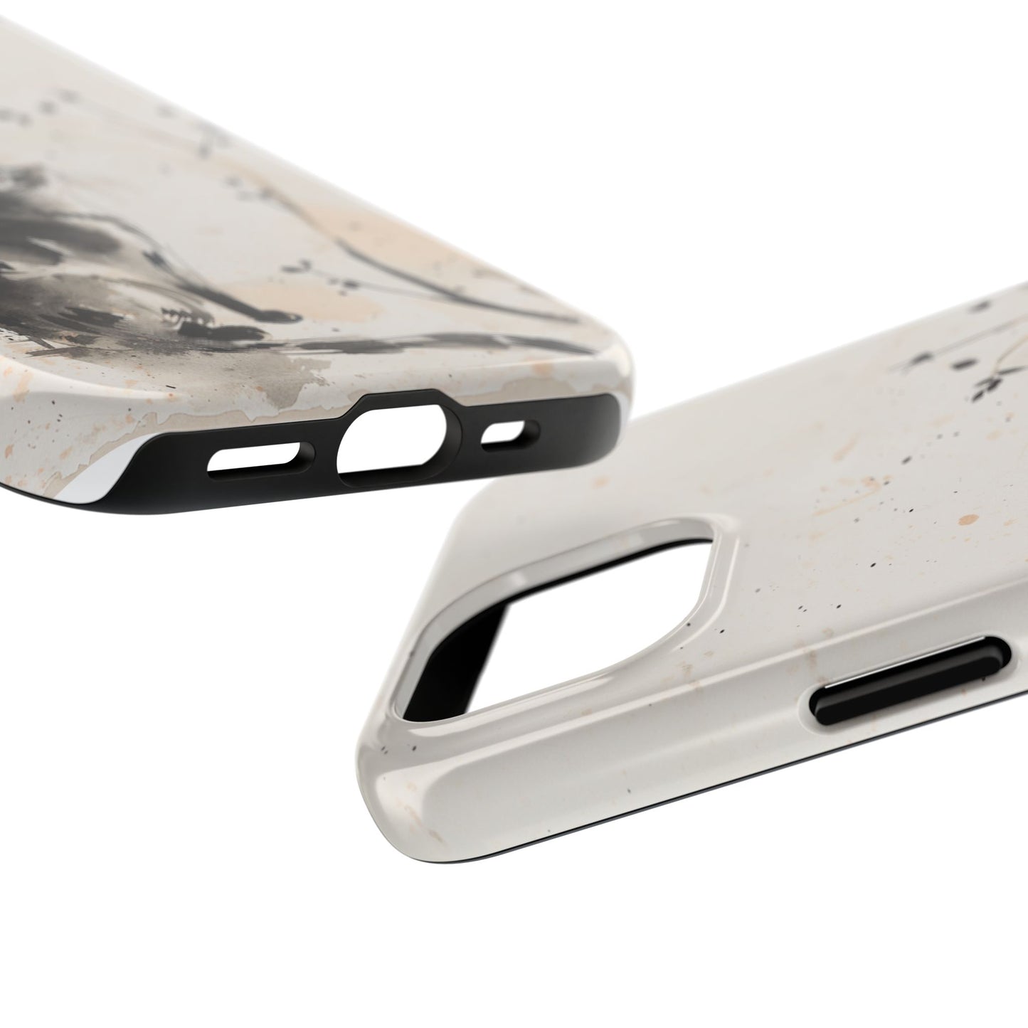 Ink-Wash Cat iPhone Case | Minimalist Oriental Art Phone Cover | Zen Aesthetic Gift