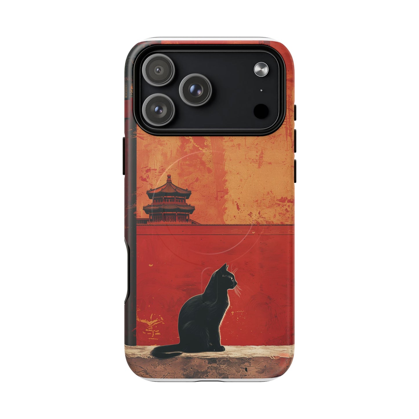 Magnetic Phone Case - Artistic Cat Design